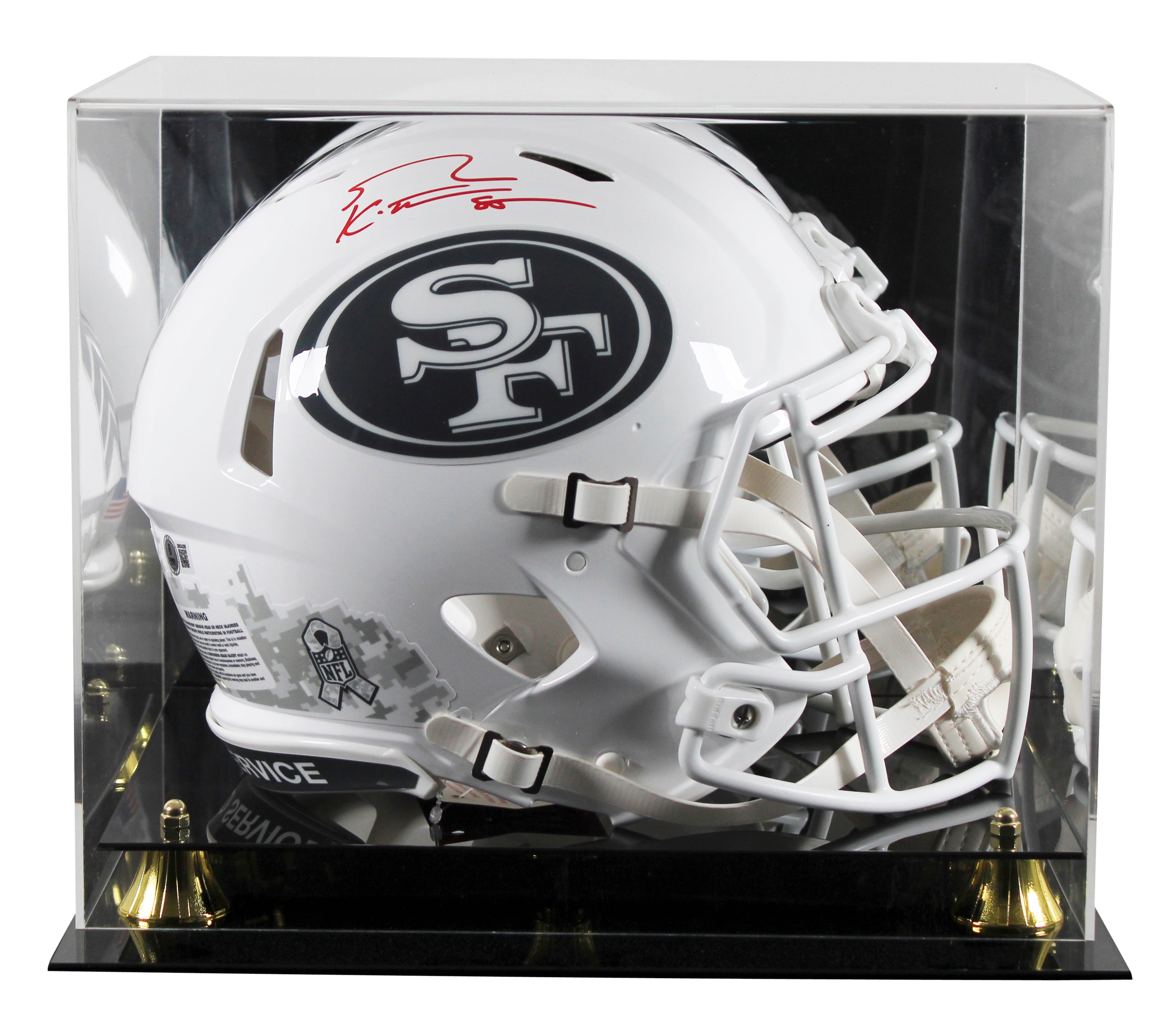 49ers George Kittle Signed STS III Full Size Speed Proline Helmet W/ Case BAS W