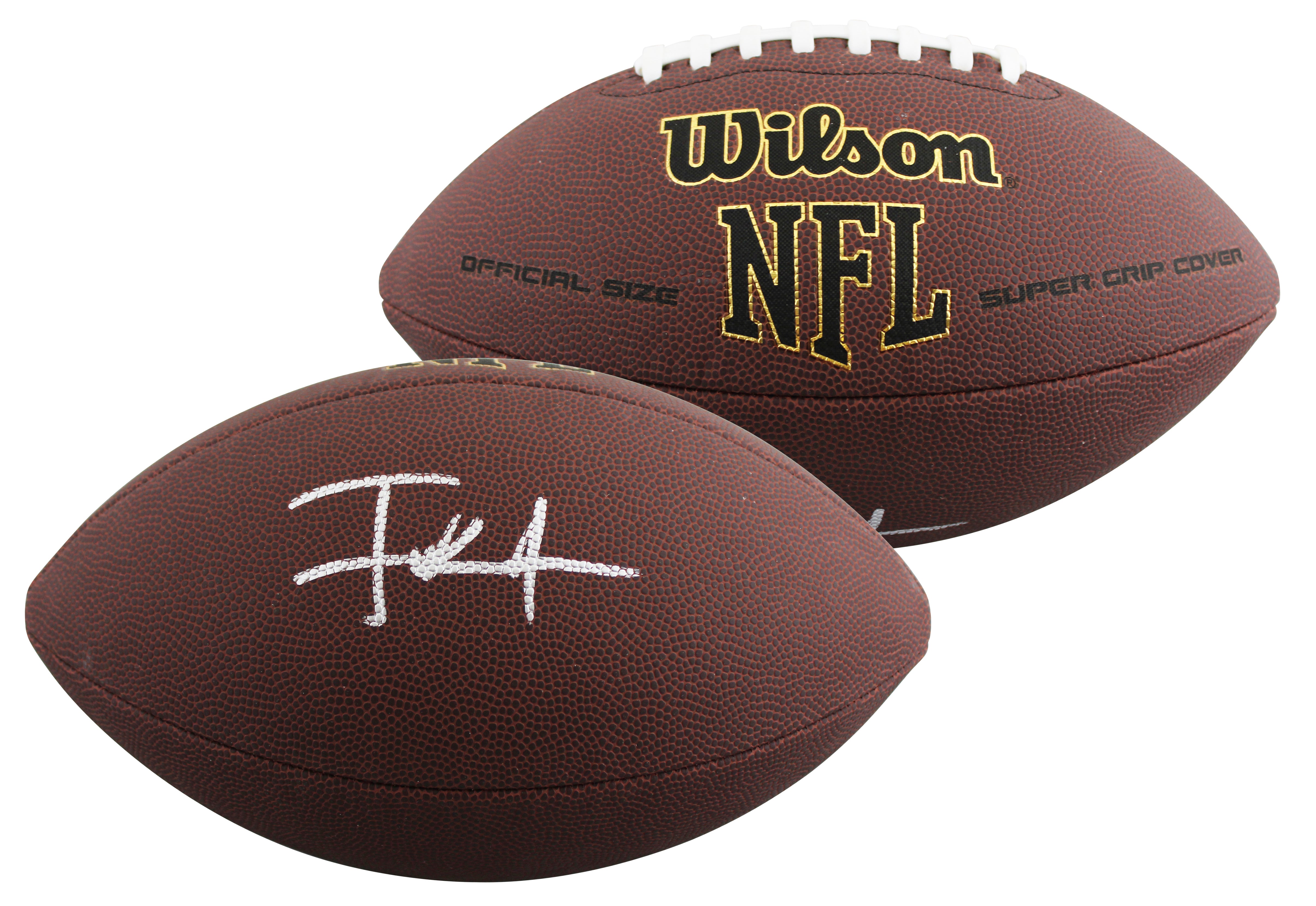 49ers Frank Gore Authentic Signed Wilson Super Grip Nfl Football BAS Witnessed