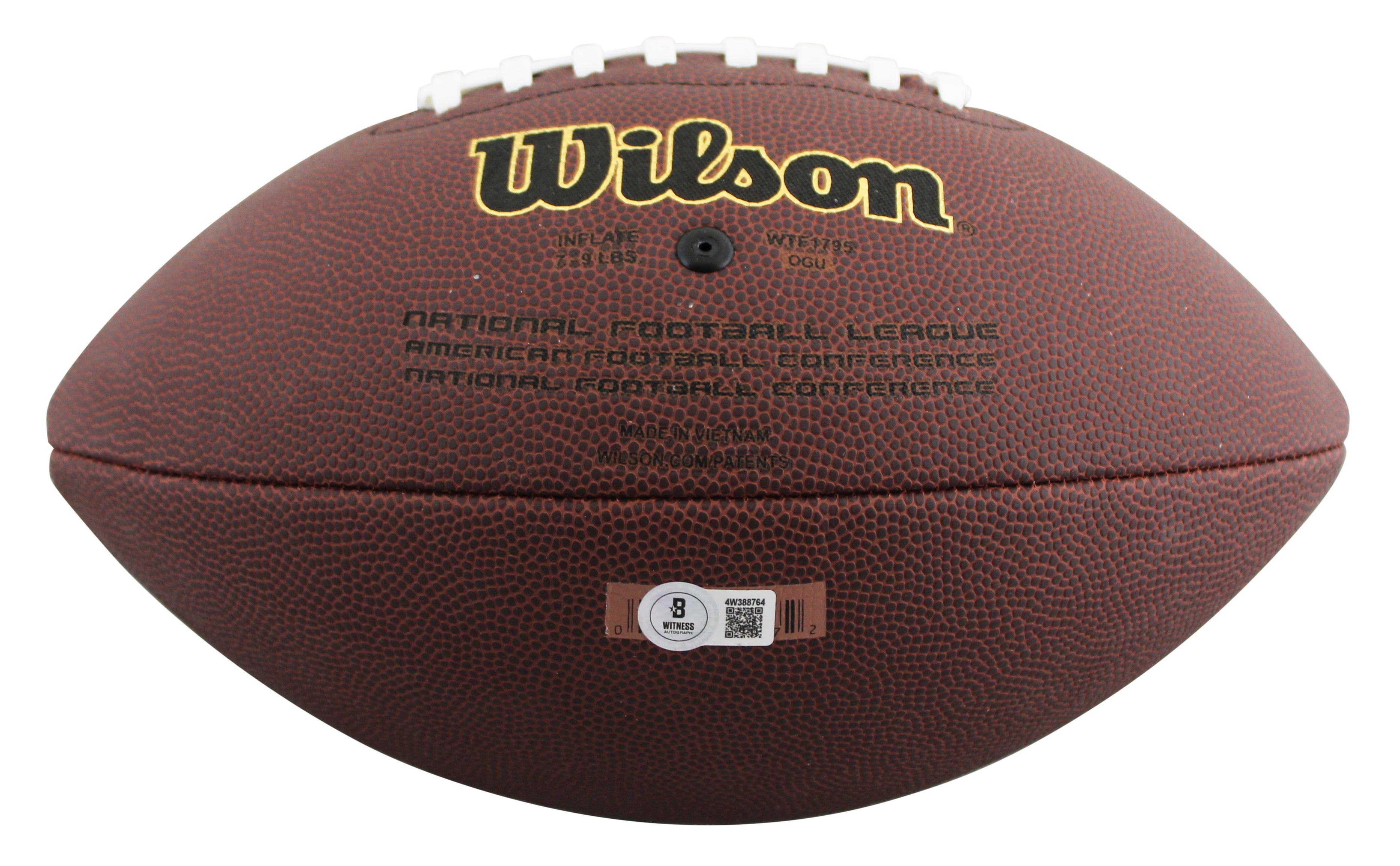 49ers Frank Gore Authentic Signed Wilson Super Grip Nfl Football BAS Witnessed