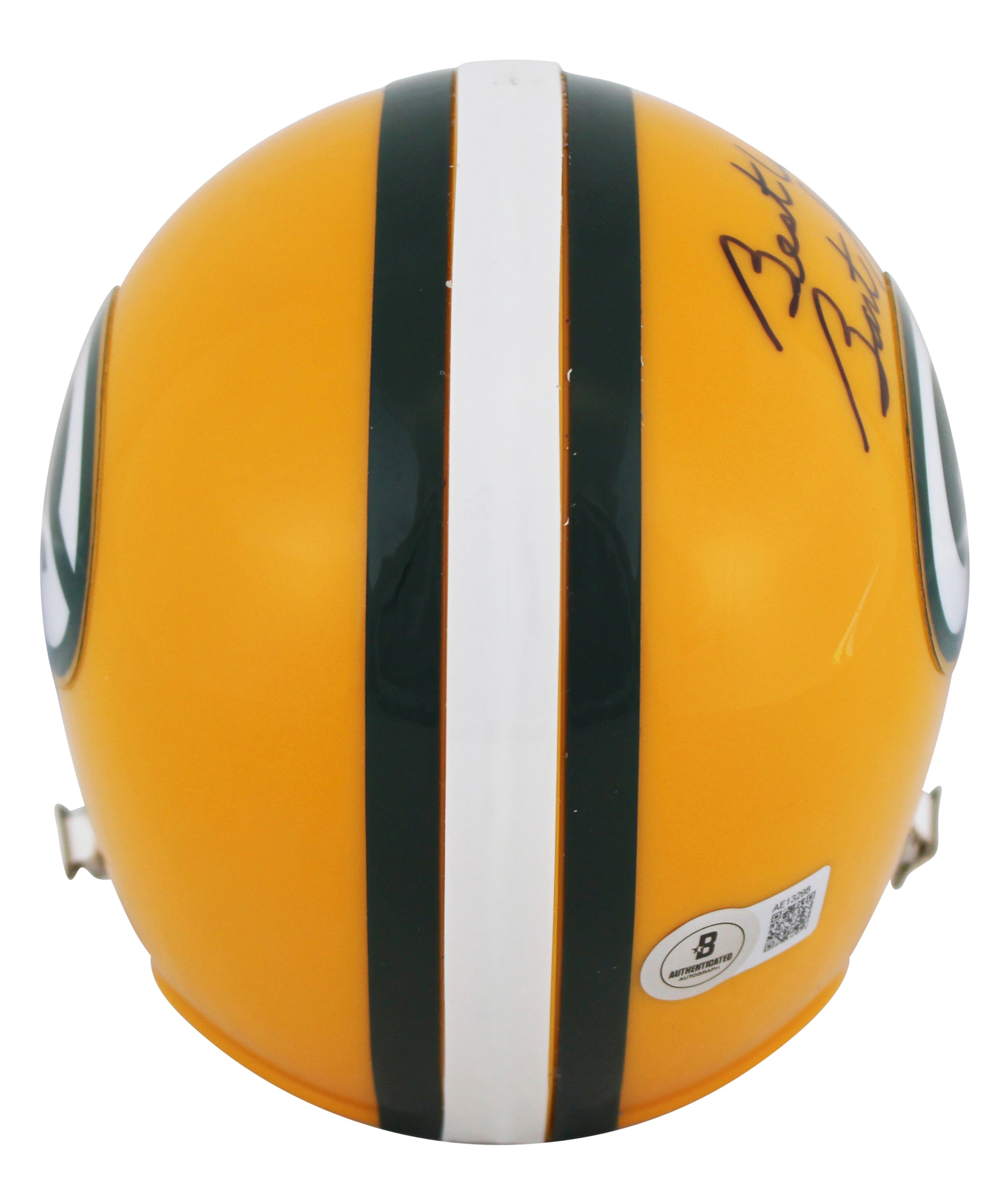 Packers Bart Starr "Best Wishes" Authentic Signed VSR4 Mini Helmet BAS #AE13298