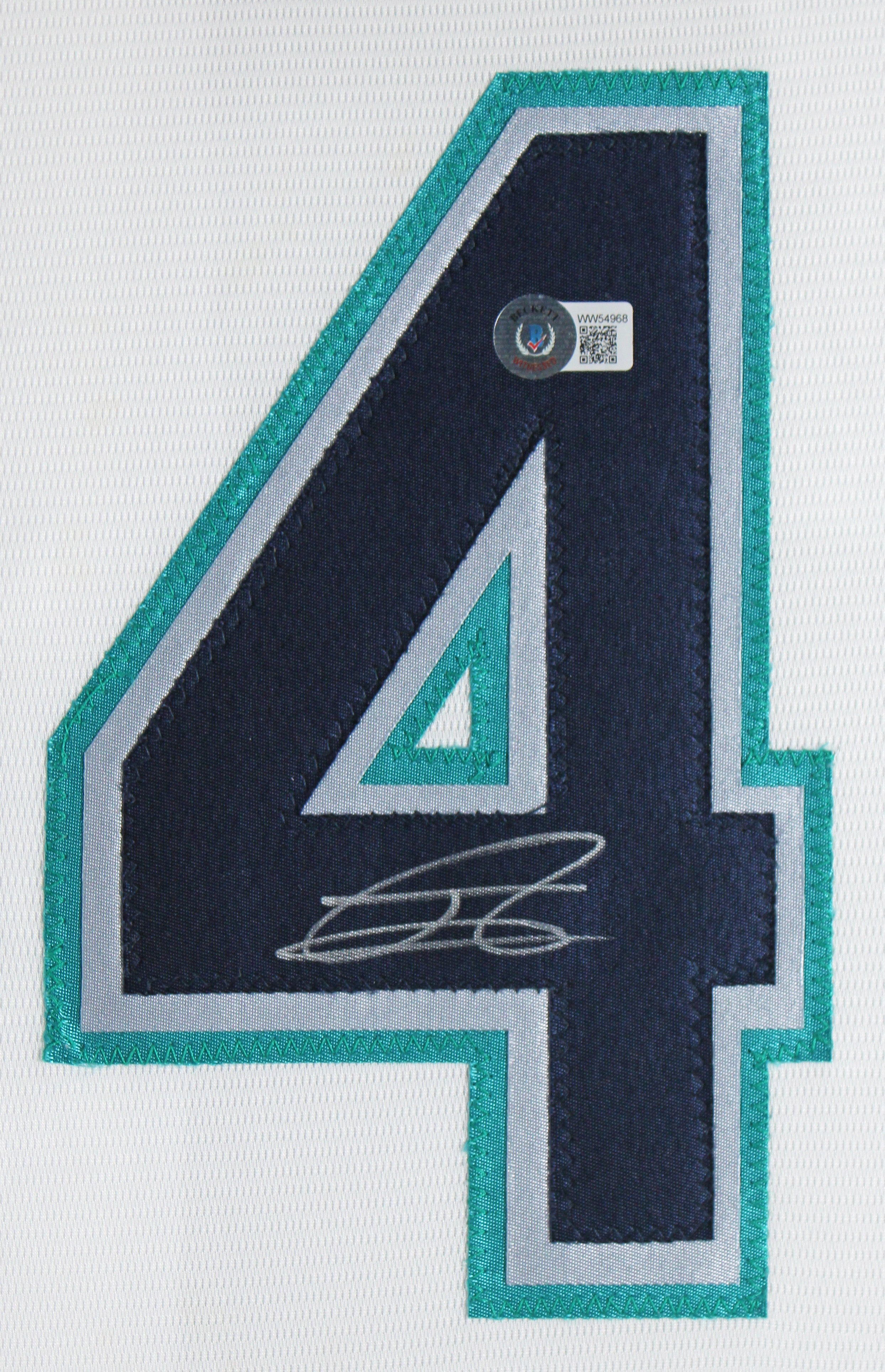 Julio Rodriguez Authentic Signed White Pro Style Framed Jersey BAS Wit #WW54968