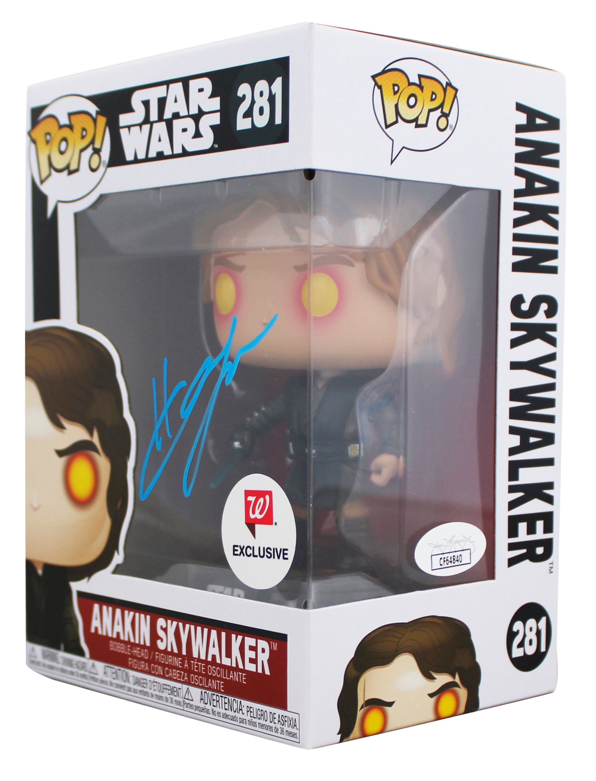 Hayden Christensen Star Wars Signed Anakin #281 Funko Pop Figure JSA #CF64840