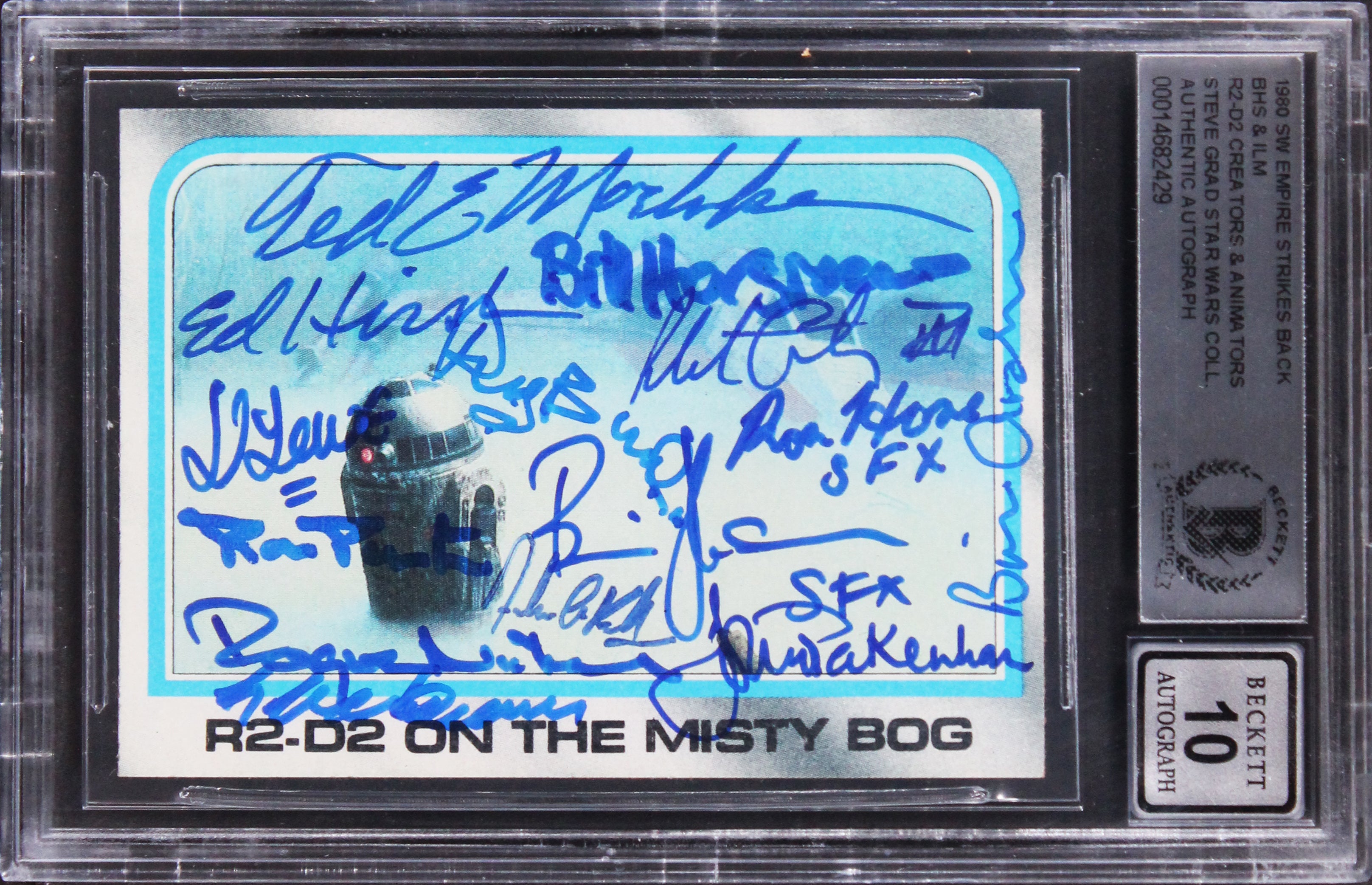 (14) Archer +13 Signed 1980 Star Wars ESB #245 Card Auto Grade 10! BAS Slabbed