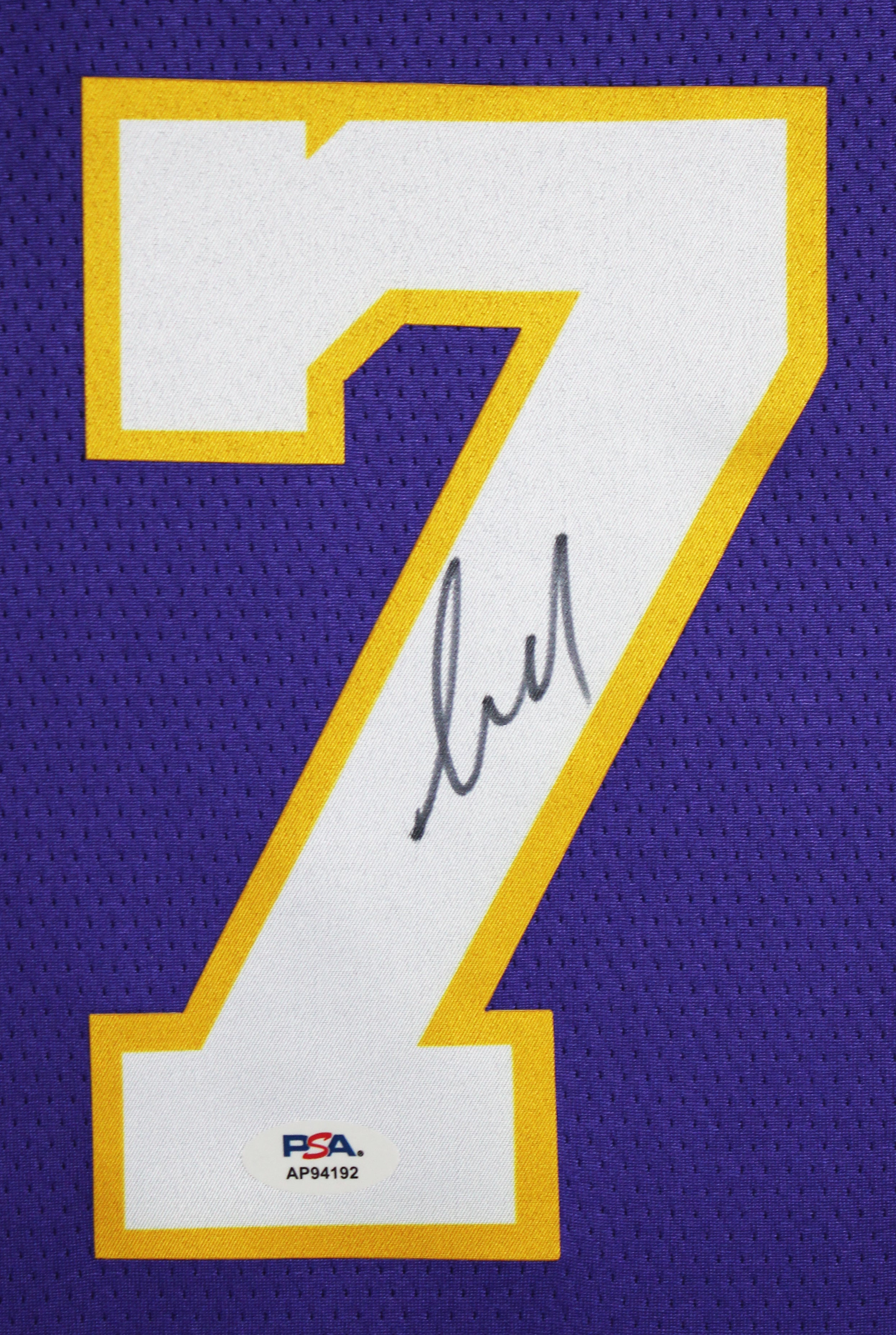 Lakers Luka Doncic Signed Purple Nike Swingman Framed Jersey PSA/DNA #AP94192