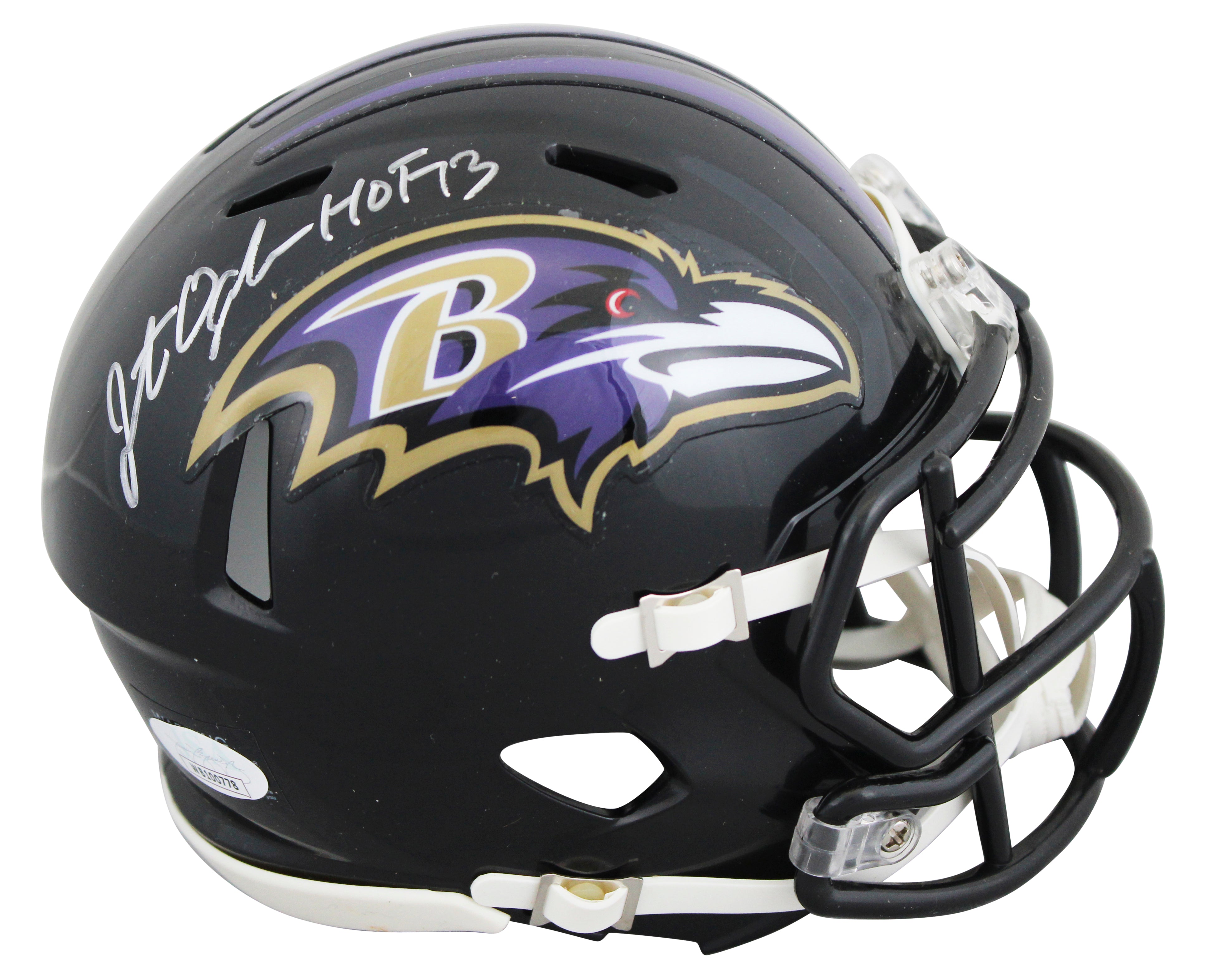 Ravens Jonathan Ogden Authentic Signed Speed Mini Helmet JSA #WB100778