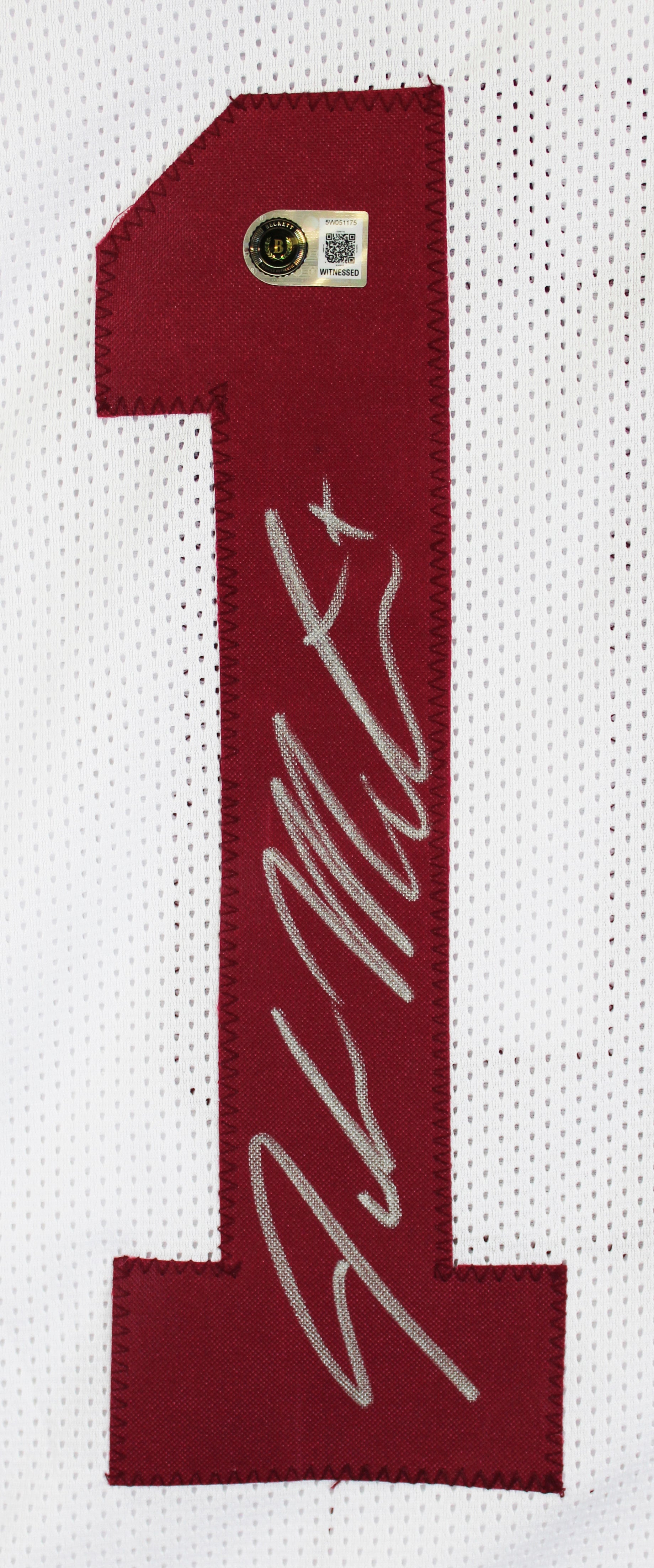 Oklahoma John Mateer Authentic Signed White Pro Style Jersey BAS Witnessed
