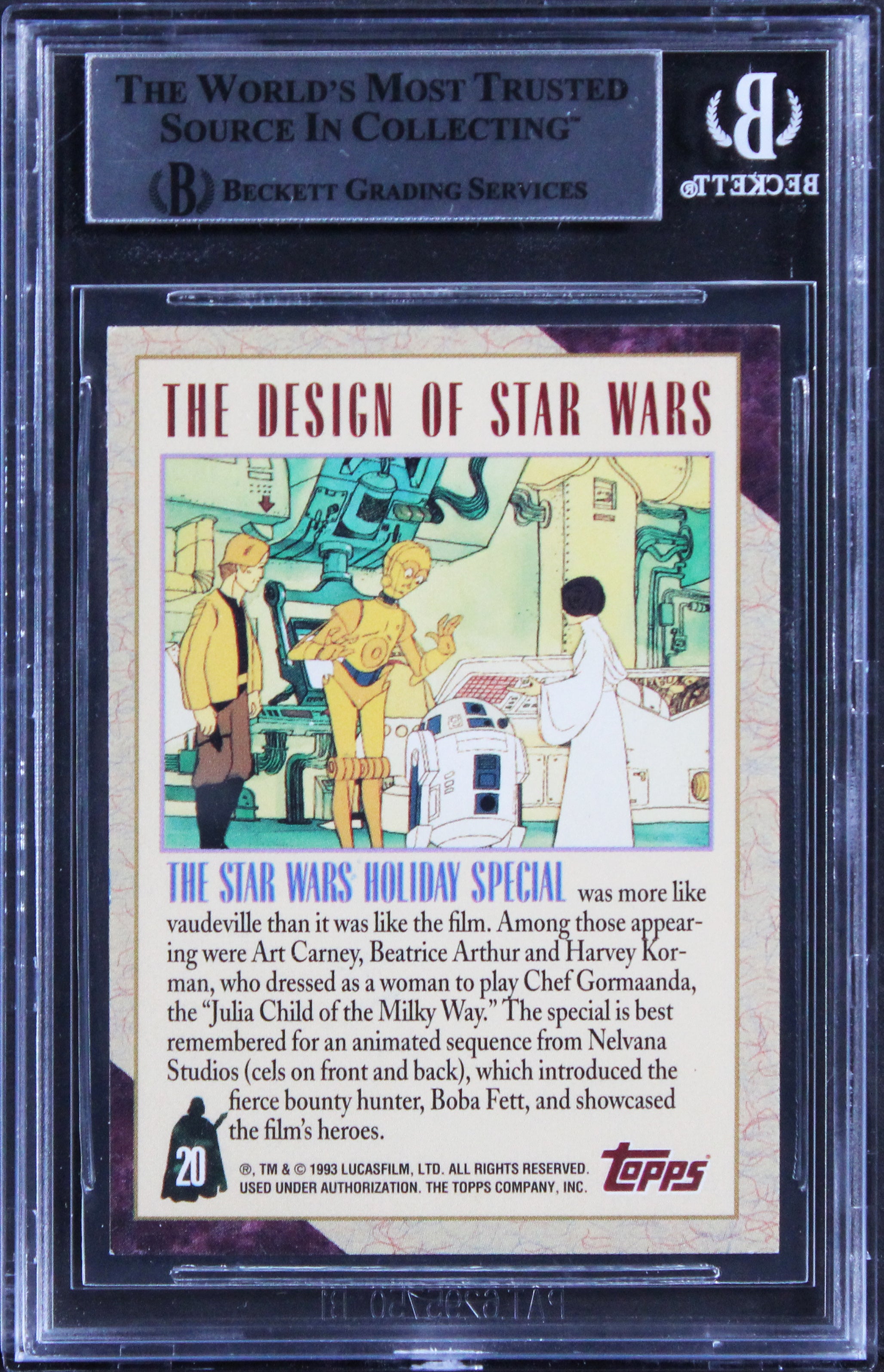 (3) Bulloch, Mayhew, Wingreen Signed 1993 Star Wars Galaxy #20 Card BAS Slabbed