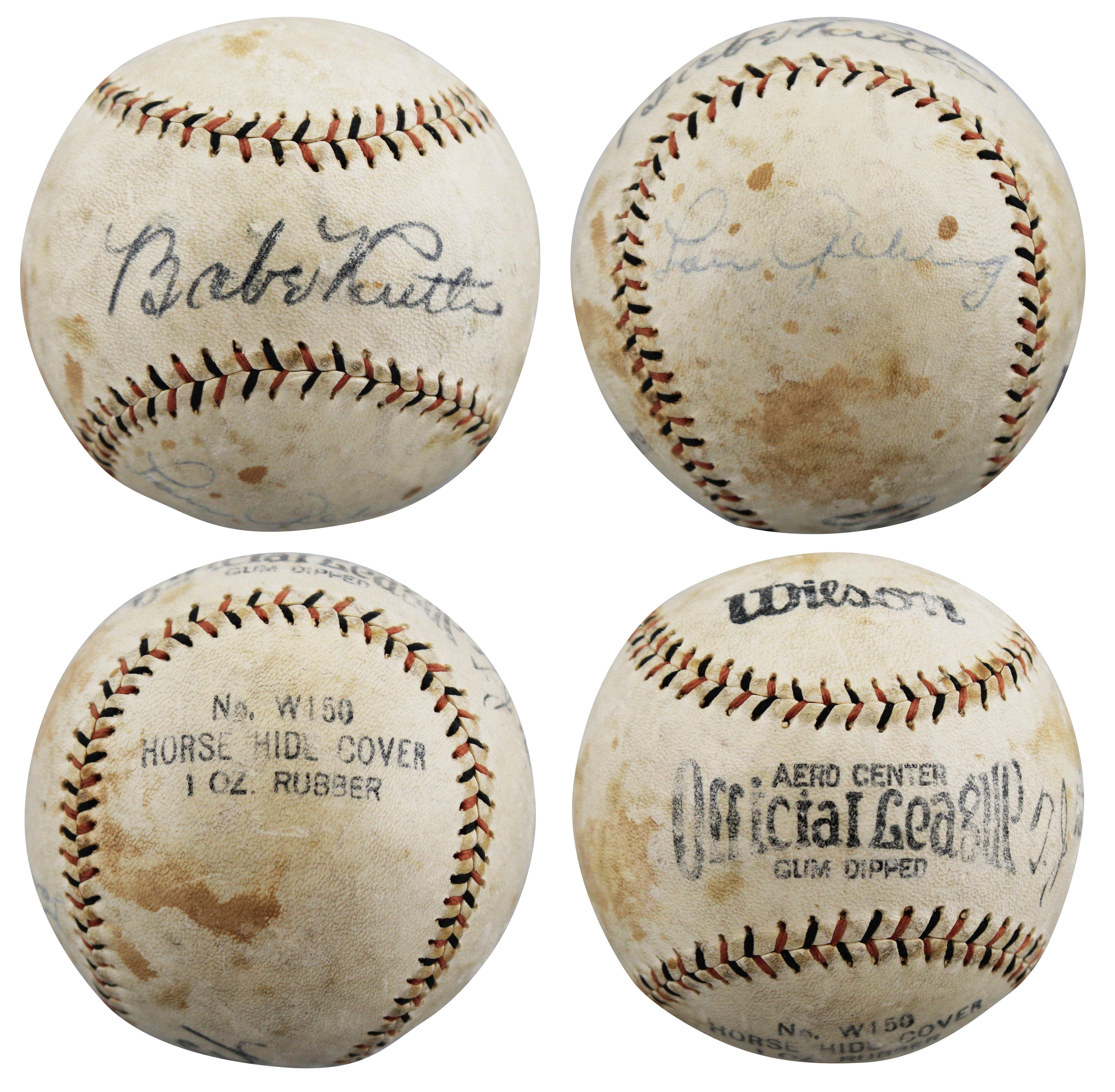 Yankees Babe Ruth & Lou Gehrig Signed Official League Baseball JSA #XX00240