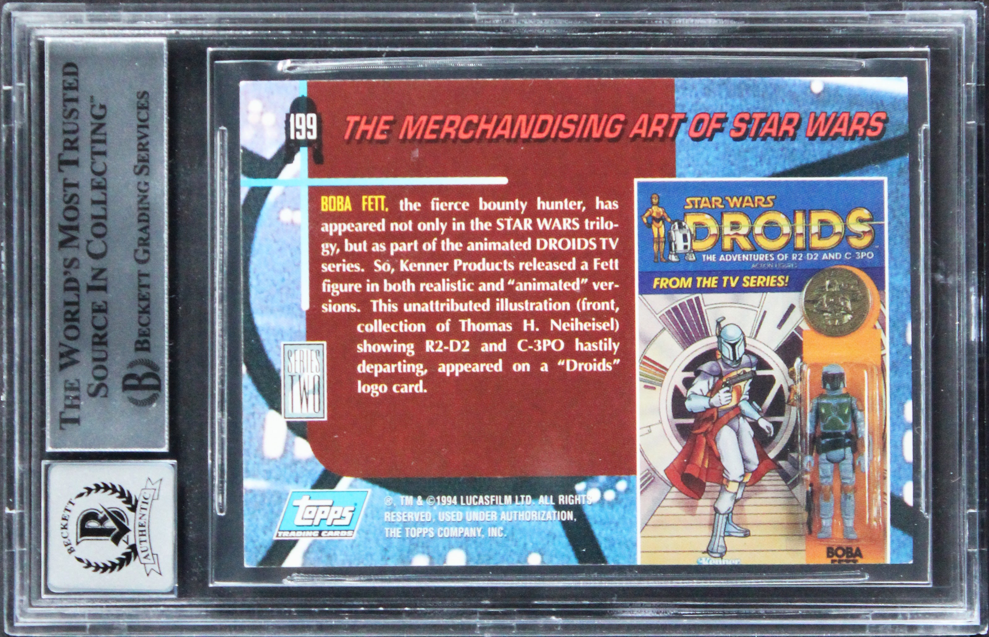 (4) Baker, Daniels +2 Signed 1993 Star Wars Galaxy #199 Card Auto 10! BAS Slab