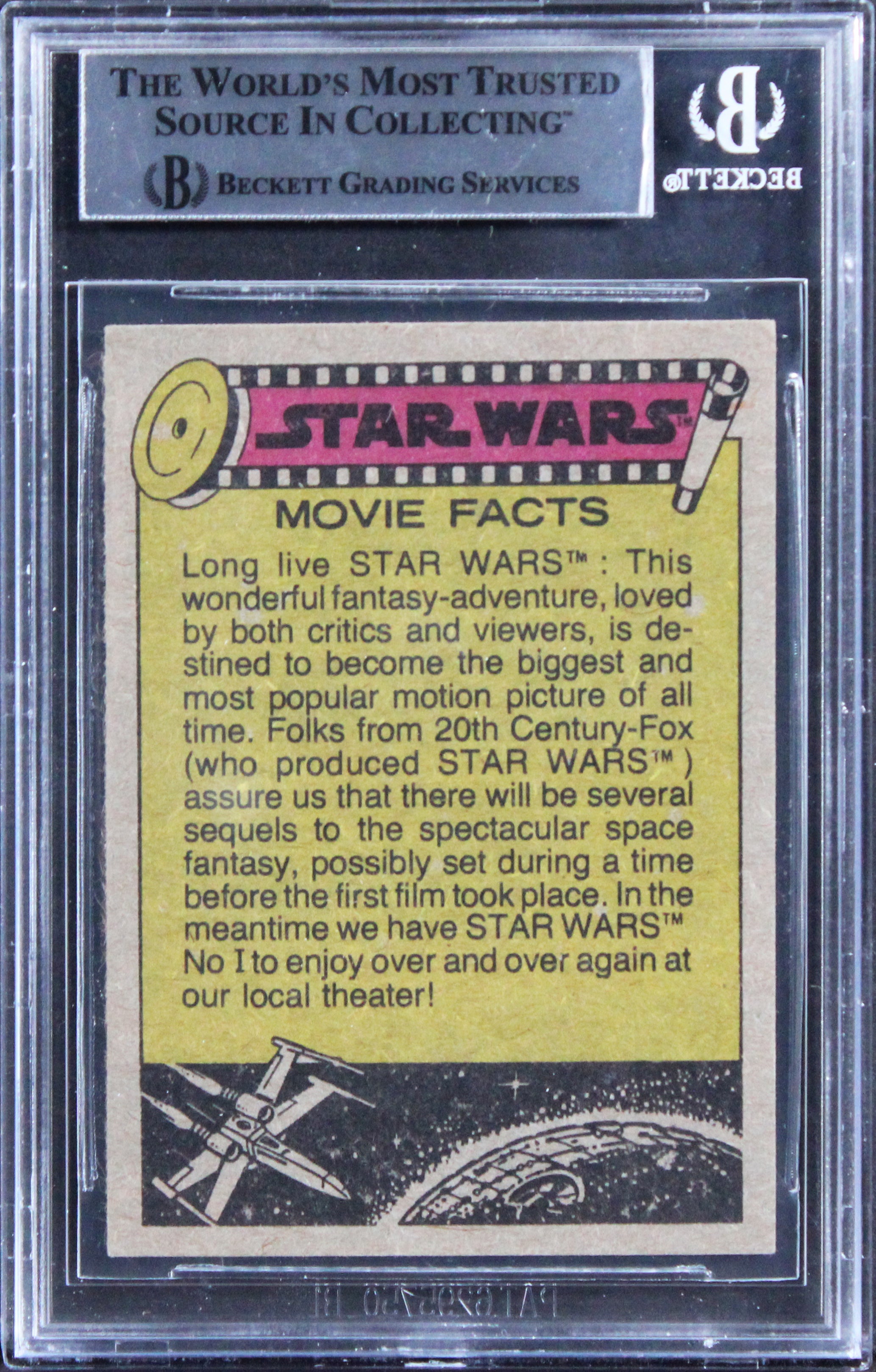 (2) Prowse & McGovern "w/ Insc" Signed 1977 Star Wars #75 Card BAS Slabbed
