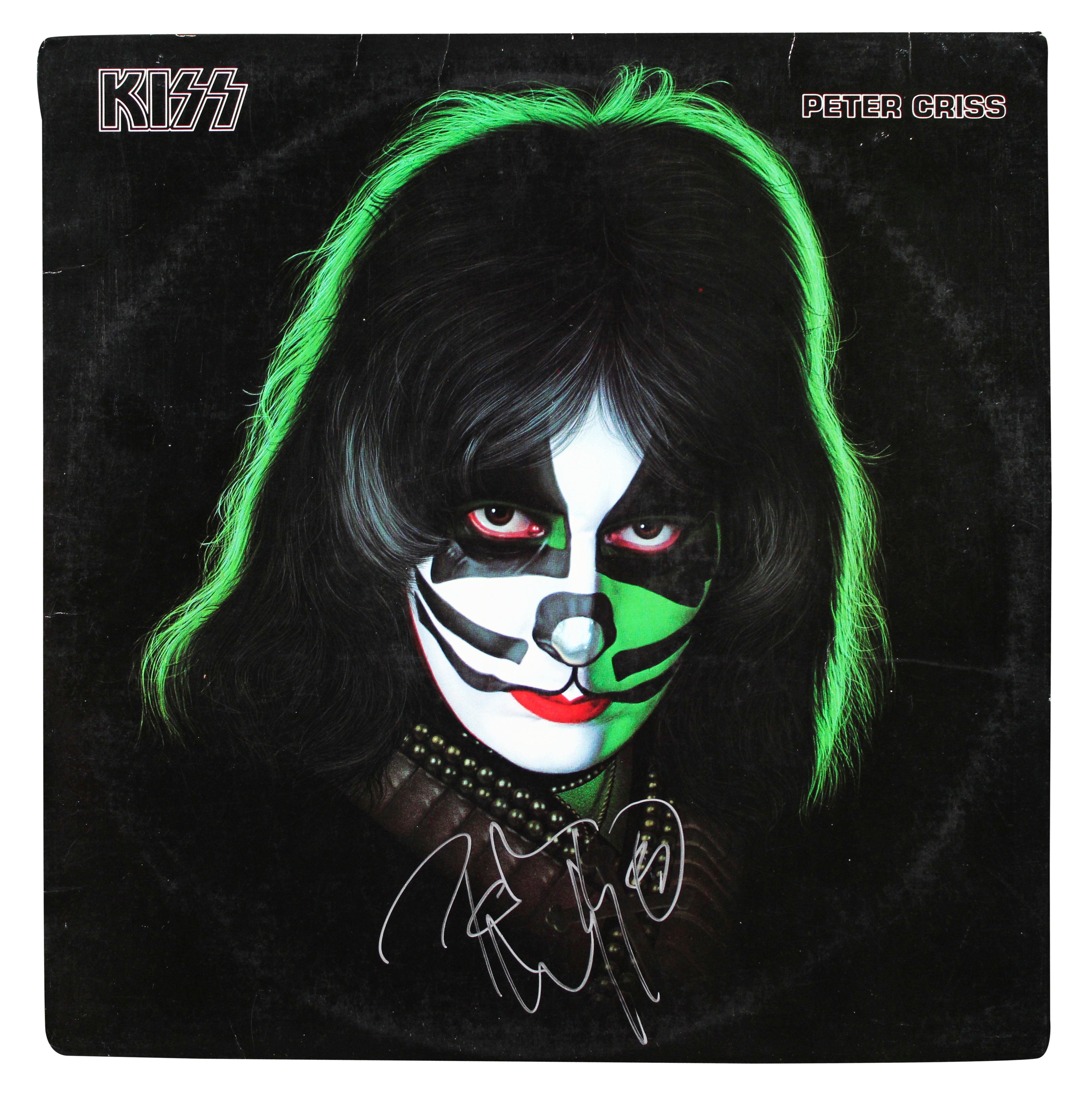 Peter Criss Authentic Signed KISS Solo 1978 Album Cover W/ Vinyl BAS #BS78246