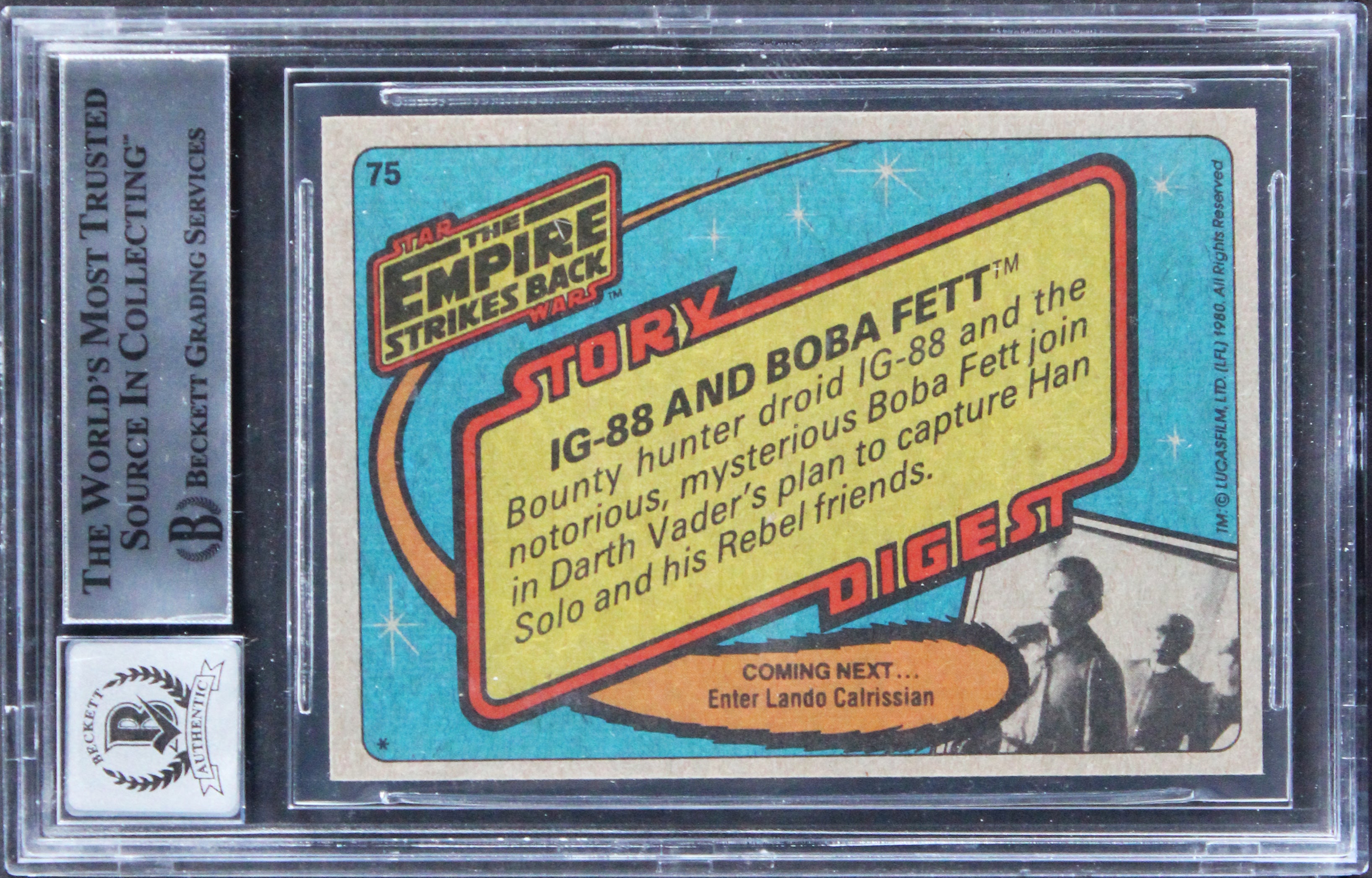 (3) Bulloch, Wingreen +1 Signed 1980 Star Wars ESB #252 Card Auto 10! BAS Slab