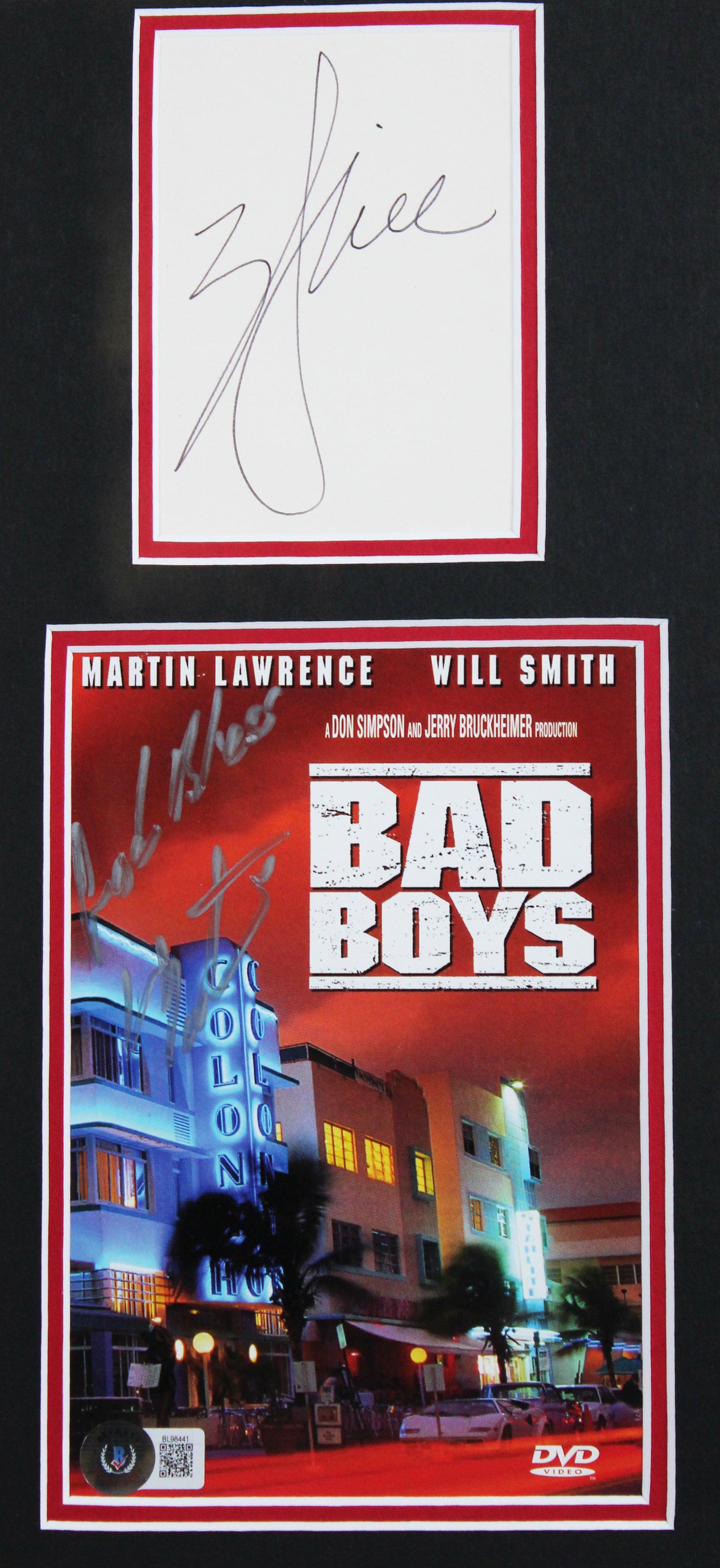 Will Smith & Martin Lawrence Bad Boys Authentic Signed Framed Display BAS
