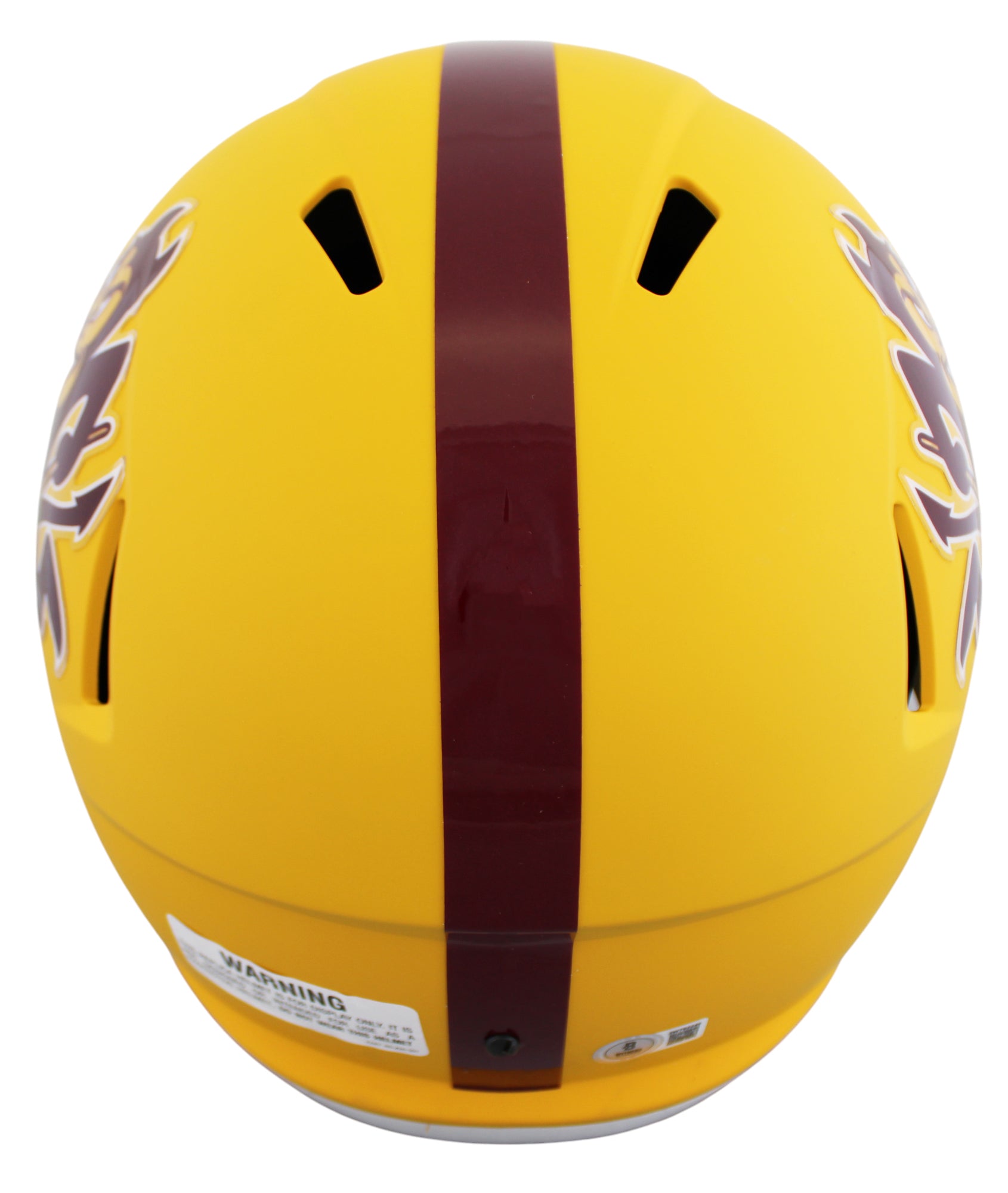 ASU Jordyn Tyson Signed Sparky F/S Speed Rep Helmet W/ Case w/ Maroon Sig BAS W