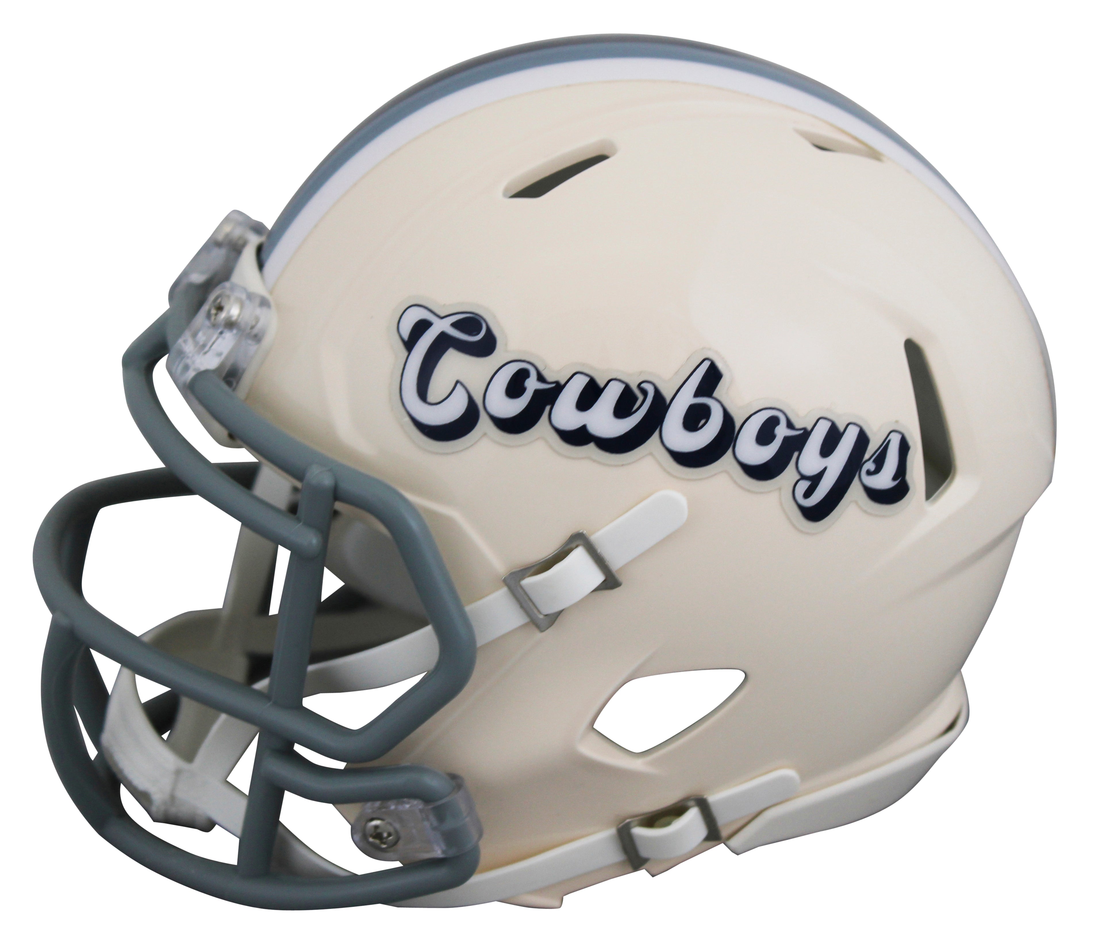 Cowboys Dak Prescott Authentic Signed Retro Speed Mini Helmet BAS Witnessed