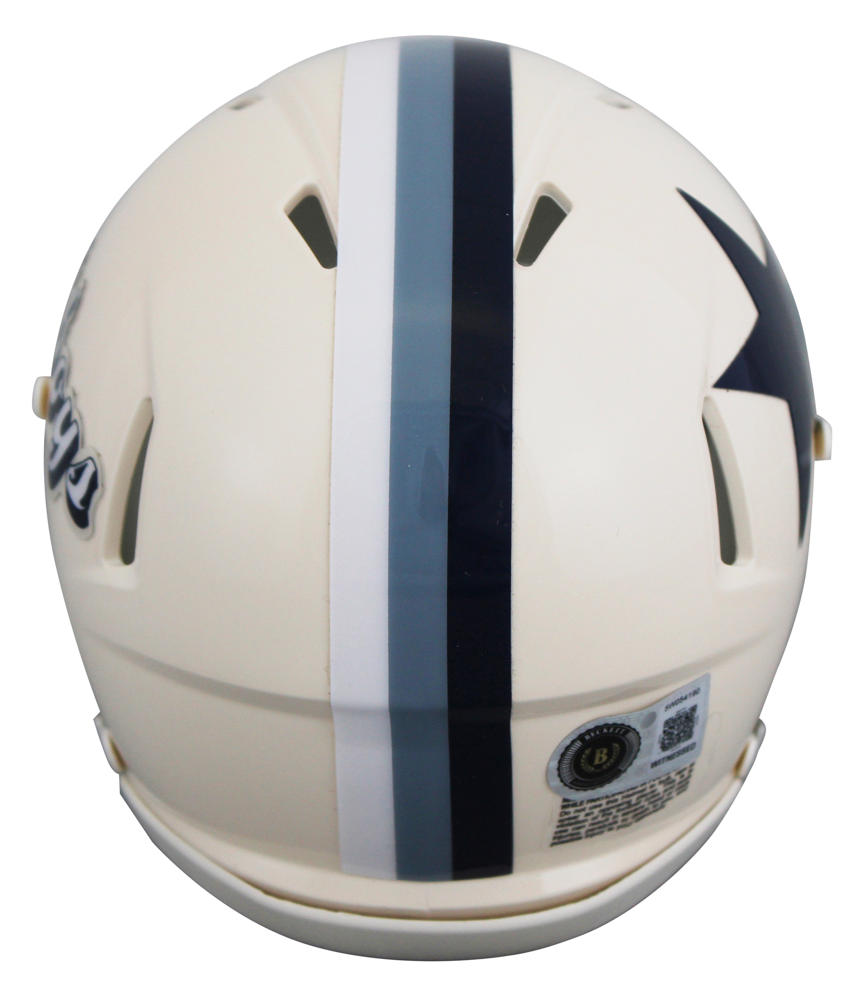 Cowboys Dak Prescott Authentic Signed Retro Speed Mini Helmet BAS Witnessed