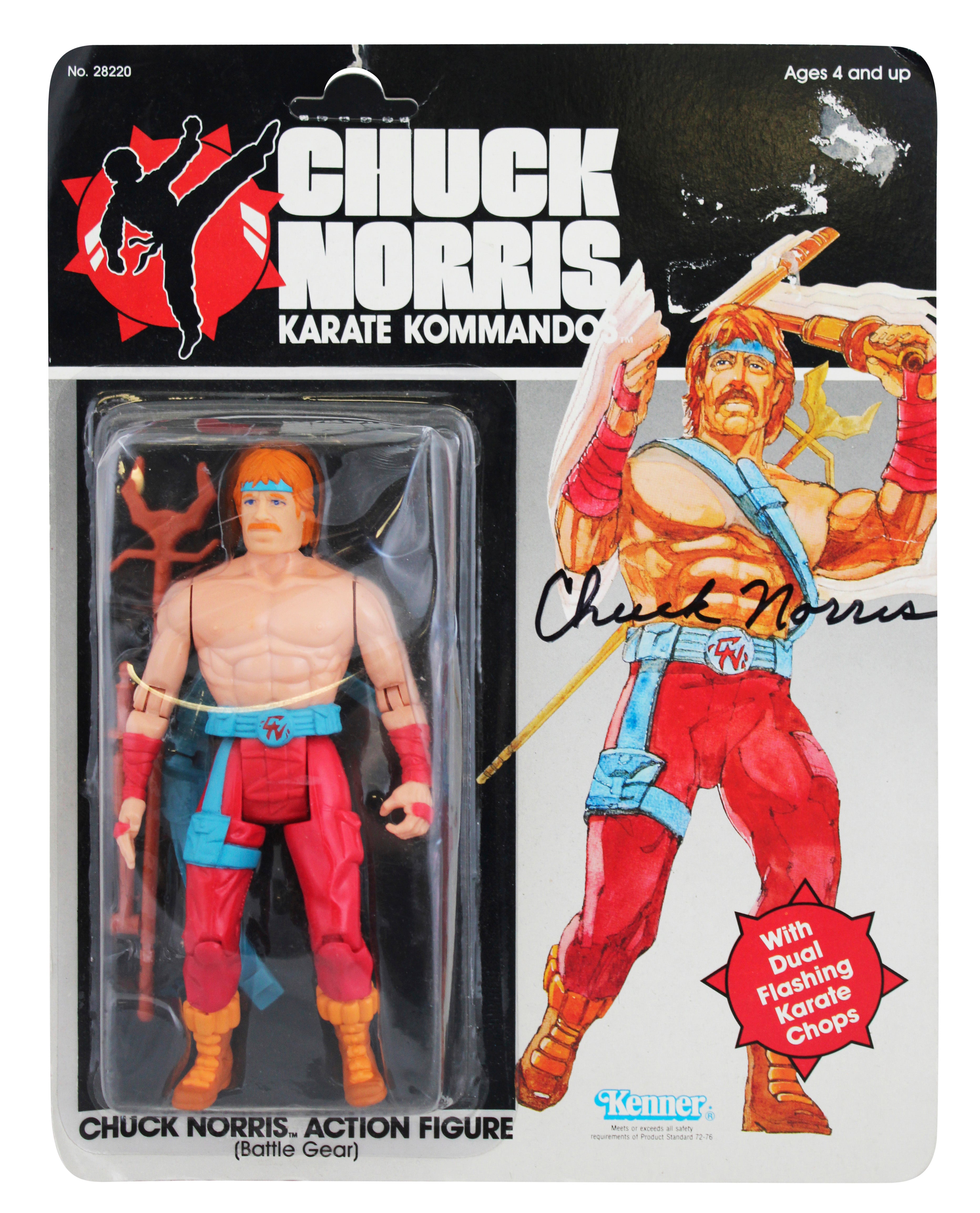Chuck Norris Walker, Texas Ranger Authentic Signed Action Figure JSA #WA534450