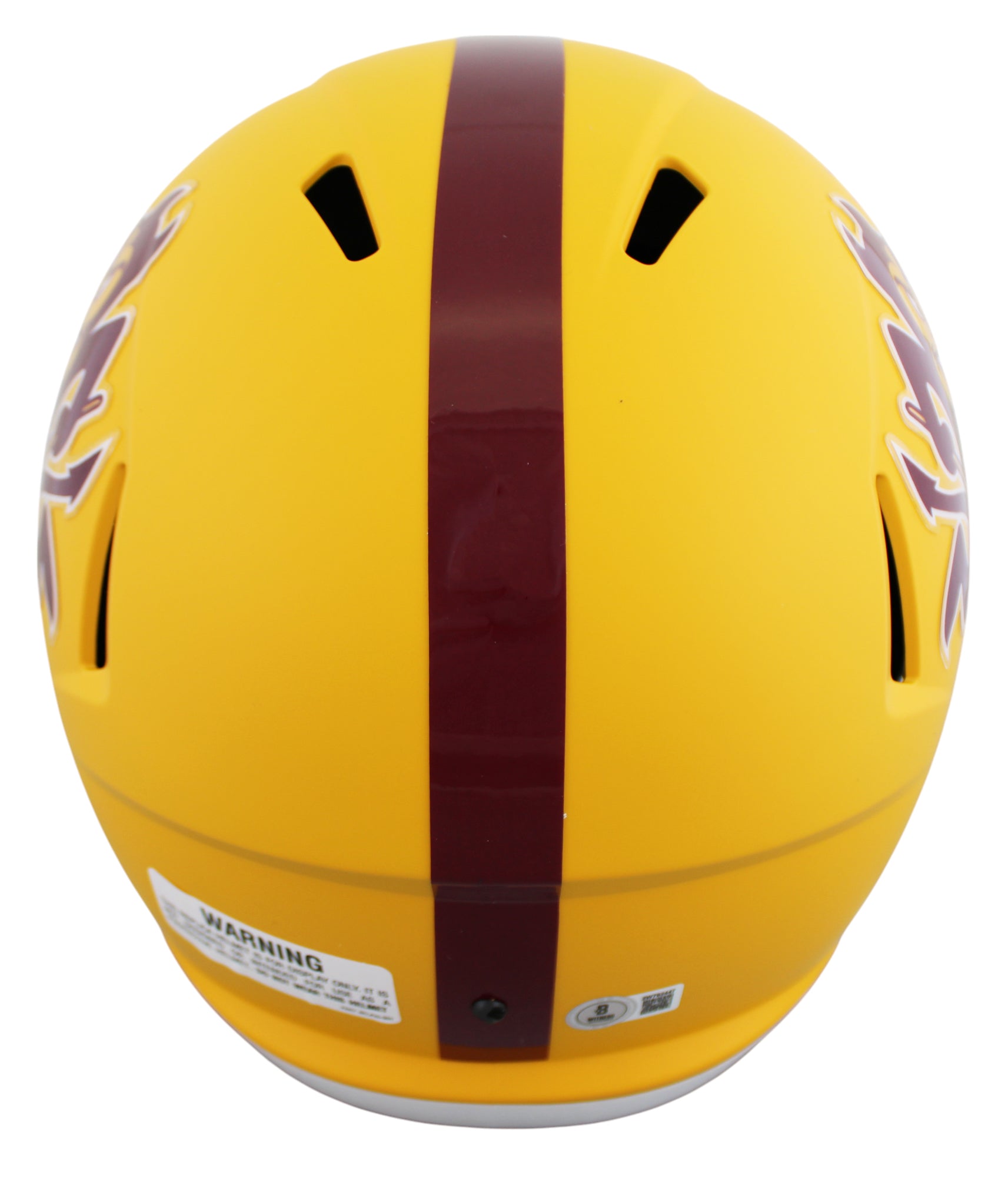 Arizona State Sam Leavitt Signed Sparky Full Size Speed Rep Helmet W/ Case BAS W