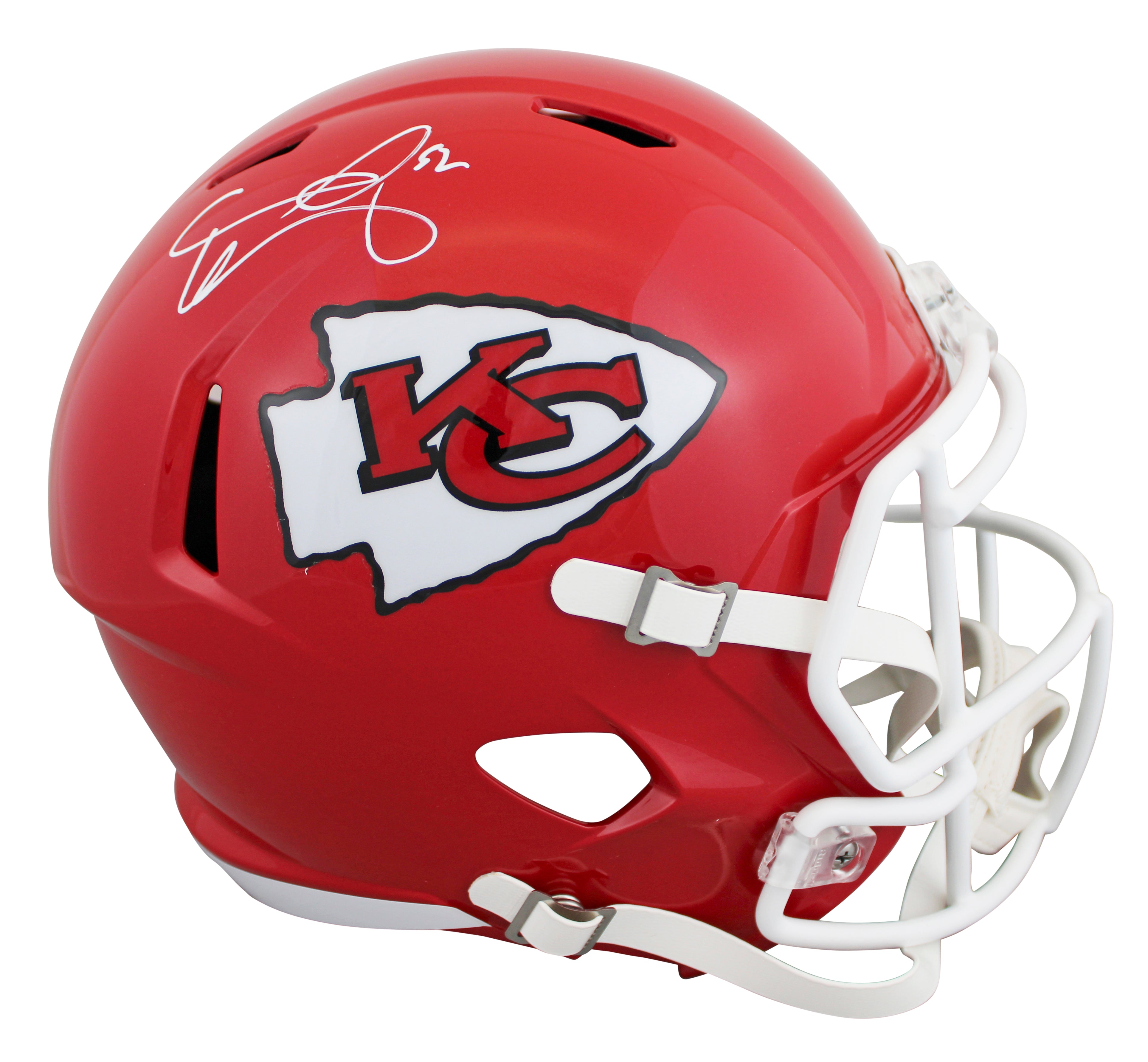 Chiefs Creed Humphrey Signed Full Size Speed Rep Helmet W/ Case BAS Witnessed