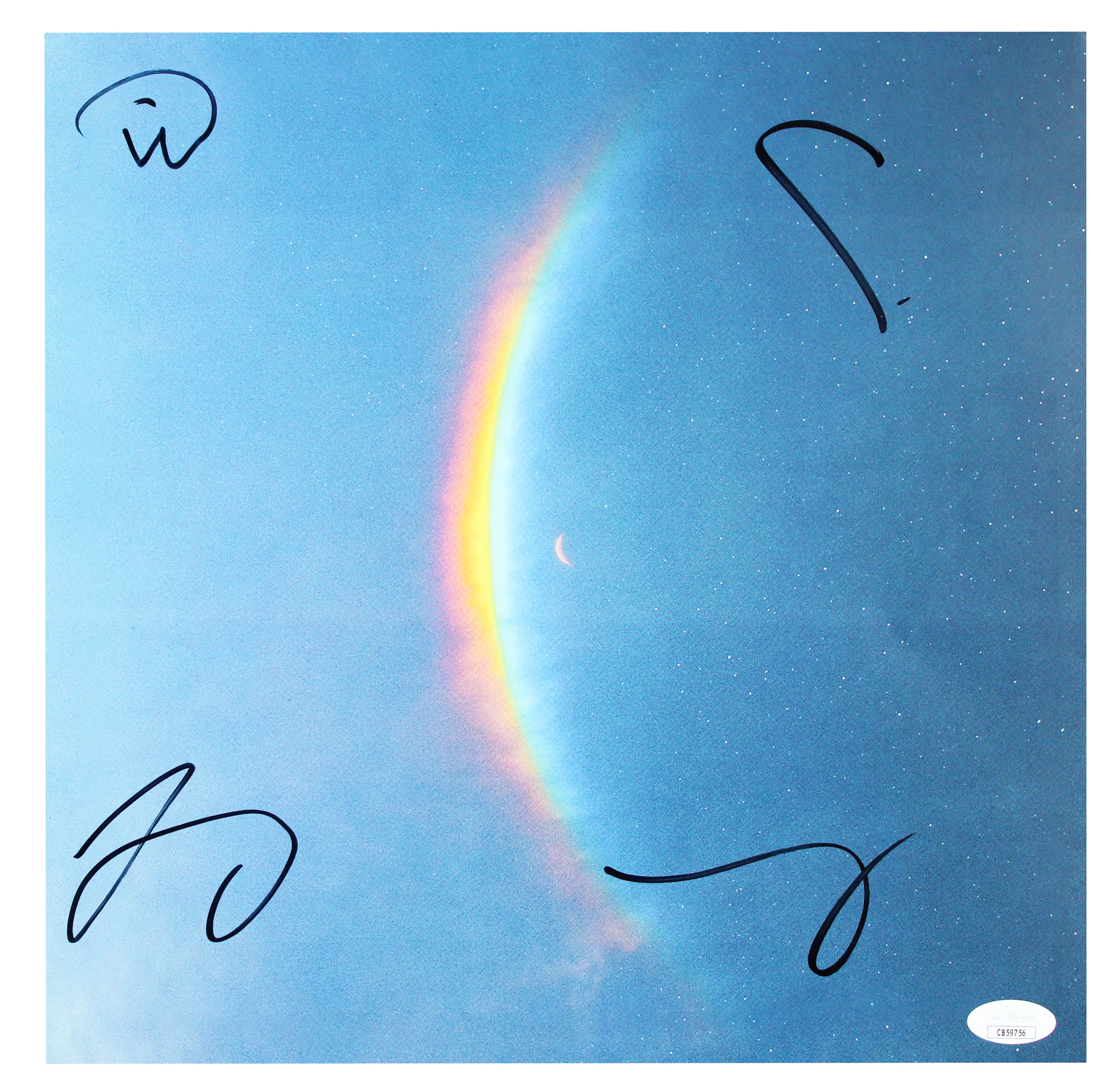 Coldplay Martin, Berryman +2 Signed Moon Music Album Flat w/ Album JSA #CB59756