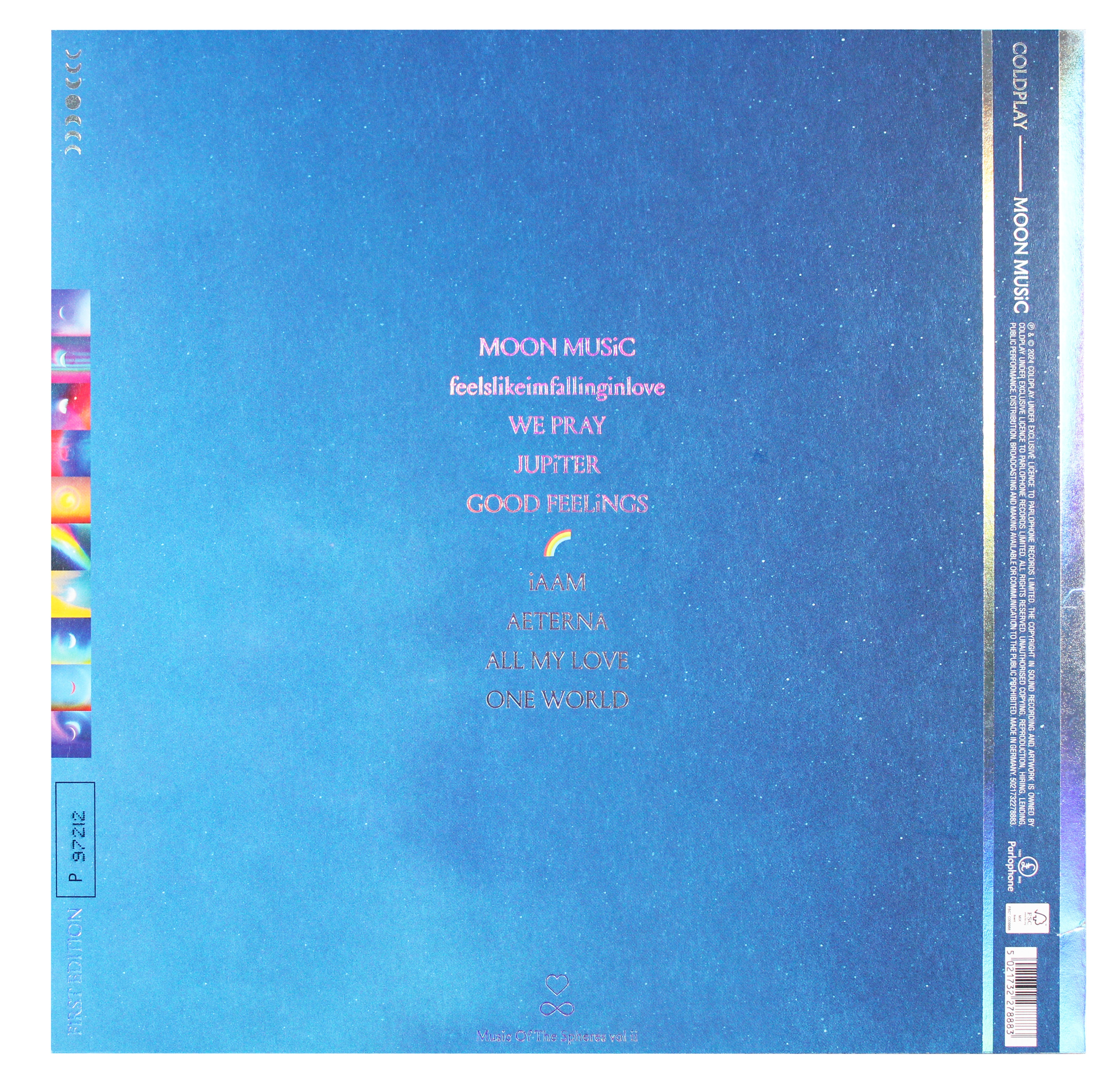 Coldplay Martin, Berryman +2 Signed Moon Music Album Flat w/ Album JSA #CB59756