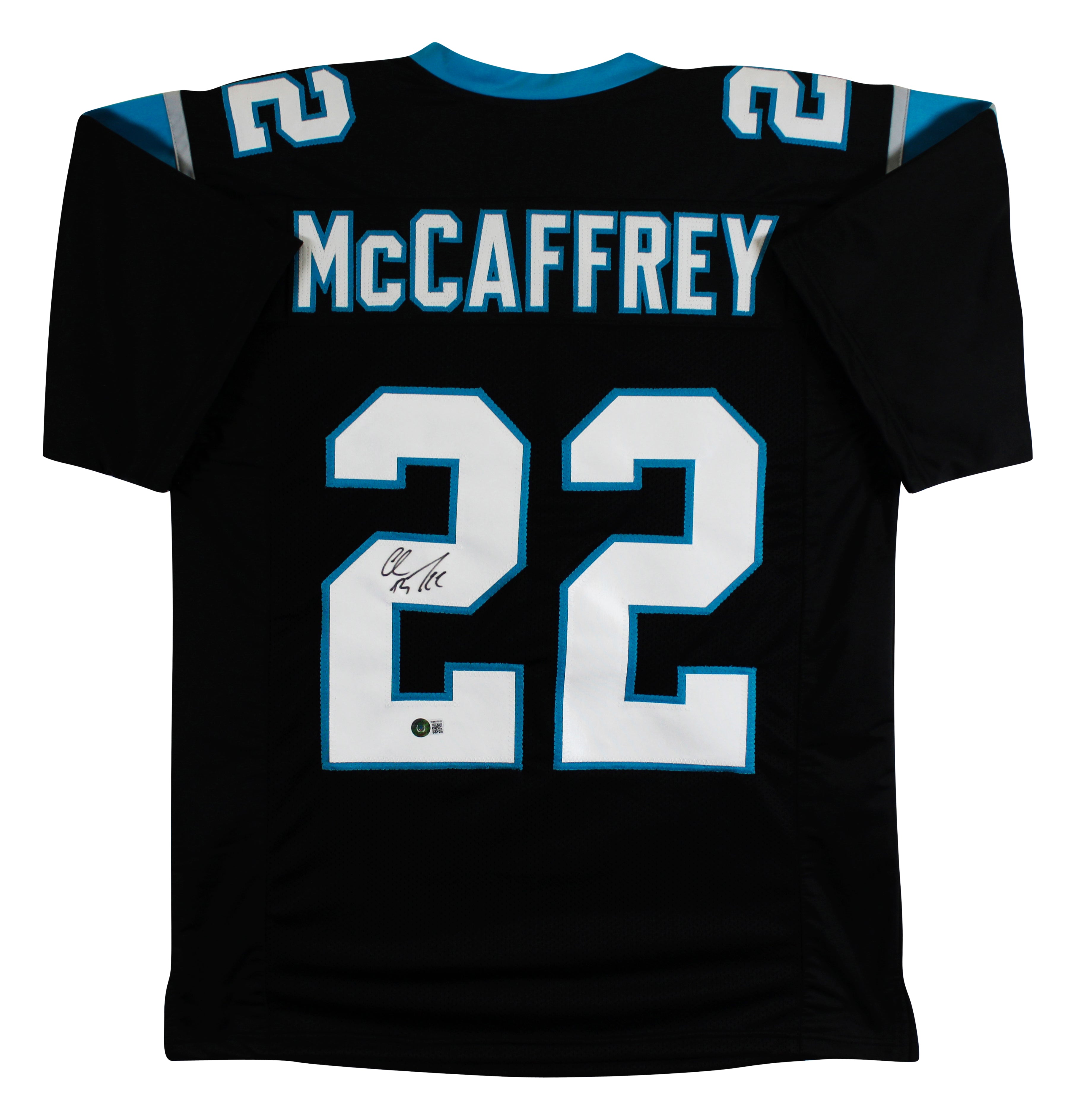 Christian McCaffrey Authentic Signed Black Pro Style Jersey BAS Witnessed