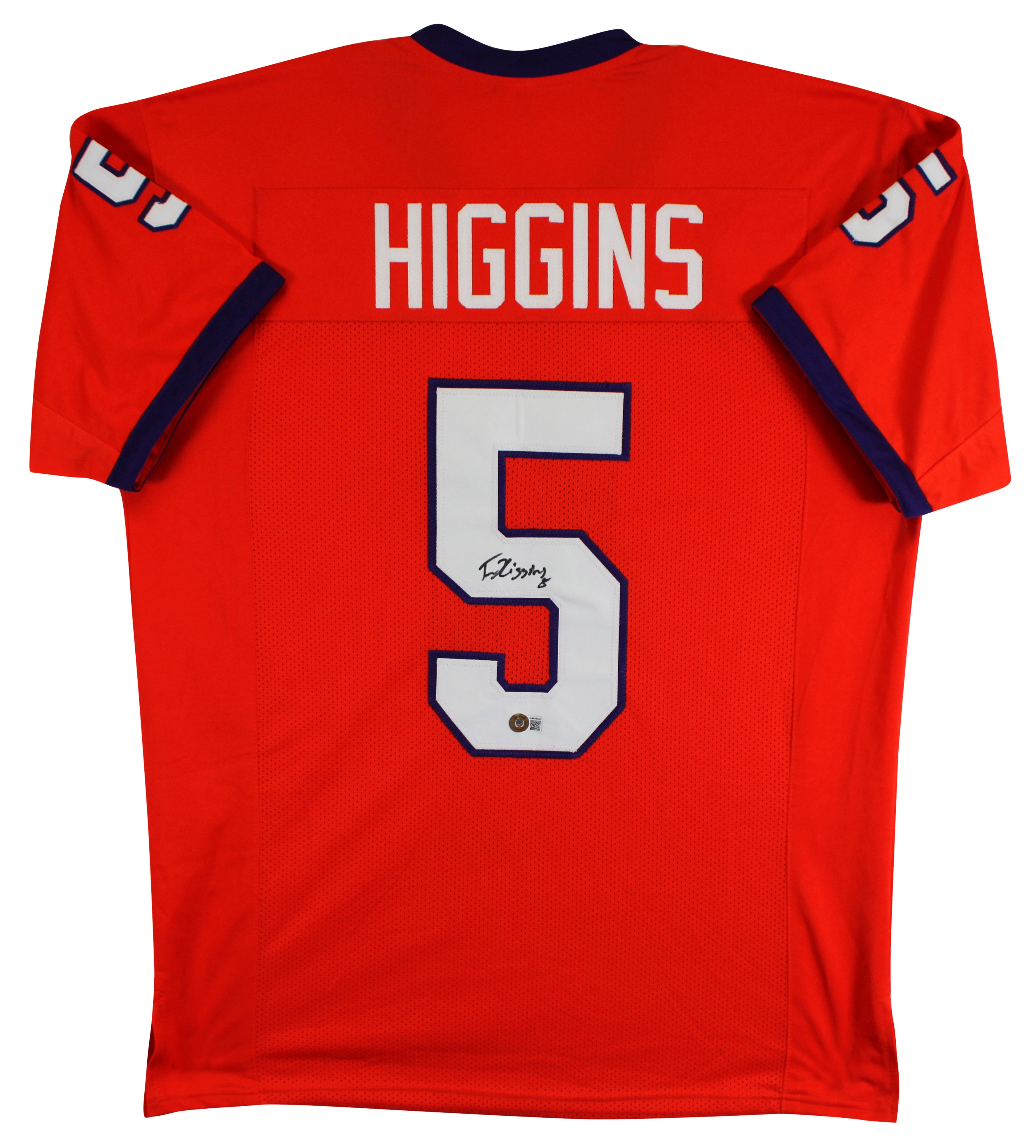 Clemson Tee Higgins Signed Orange Pro Style Jersey BAS Witnessed #WM94041