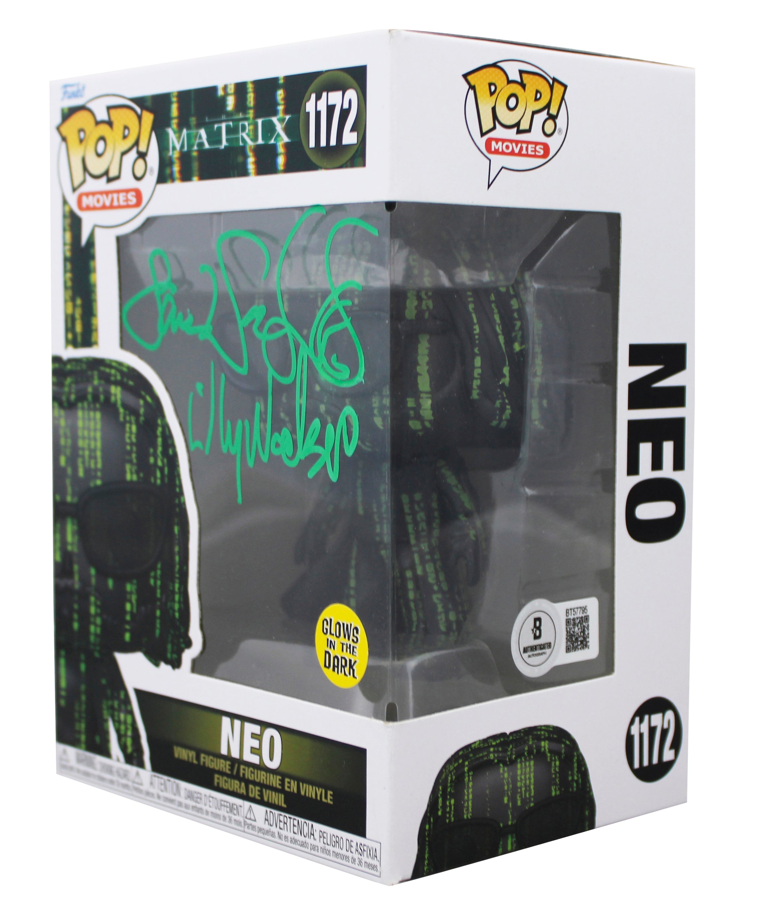Lilly & Lana Wachowski The Matrix Signed Neo #1172 Funko Pop Figure BAS #BT57795