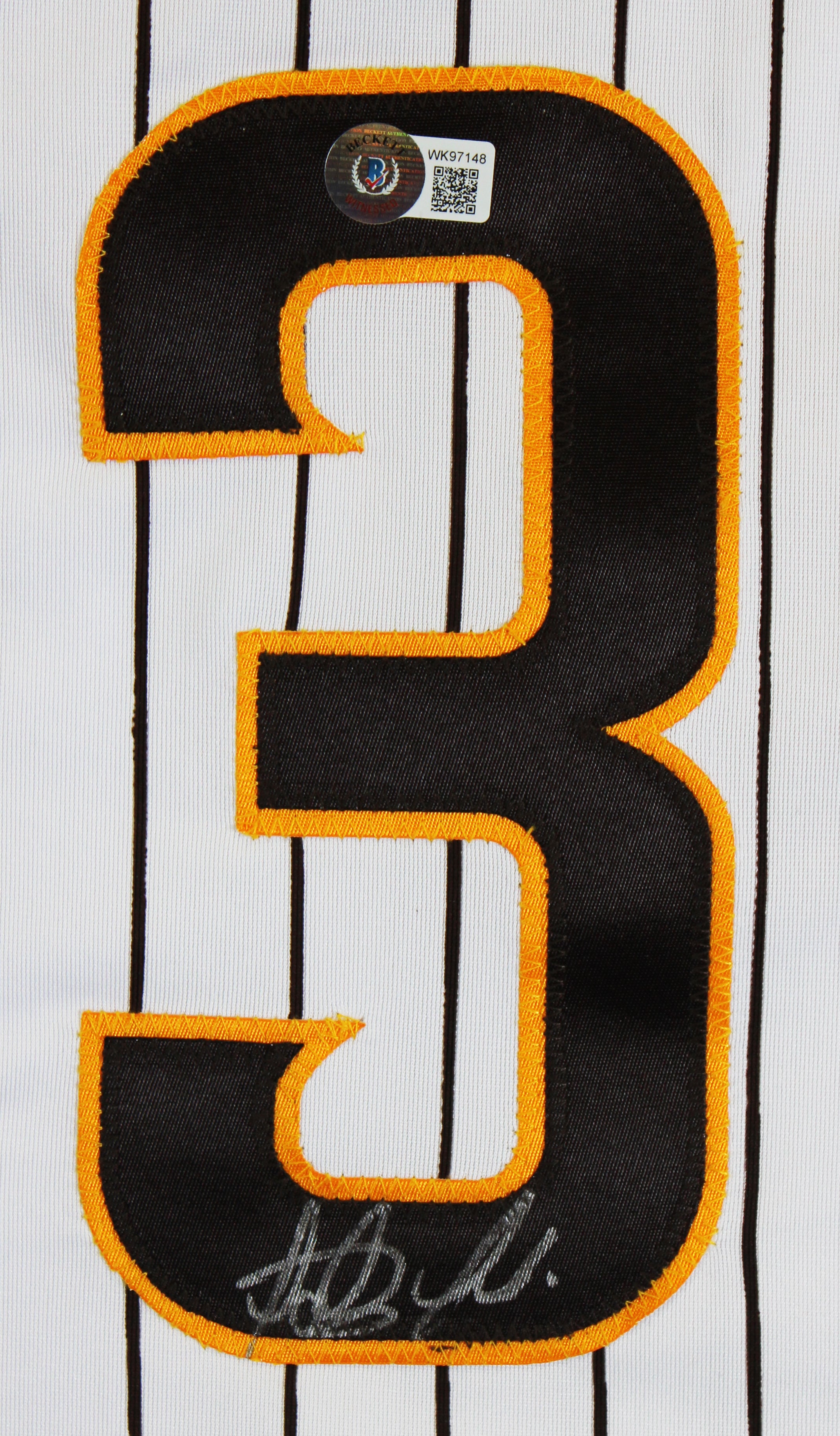 Fernando Tatis Jr. Signed White Pinstripe Pro Style Jersey BAS Witness #WK97148
