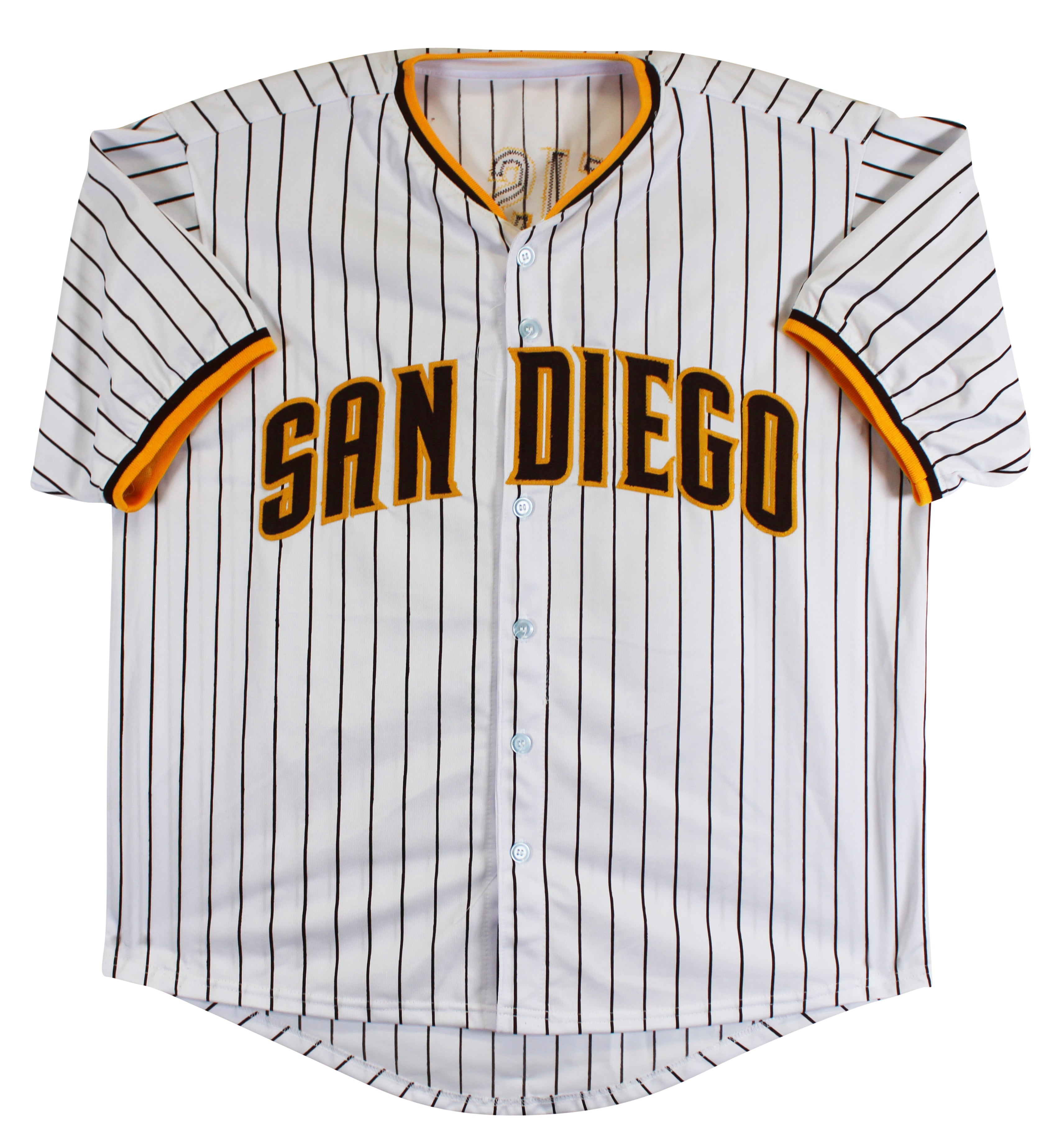 Fernando Tatis Jr. Signed White Pinstripe Pro Style Jersey BAS Witness #WK97148