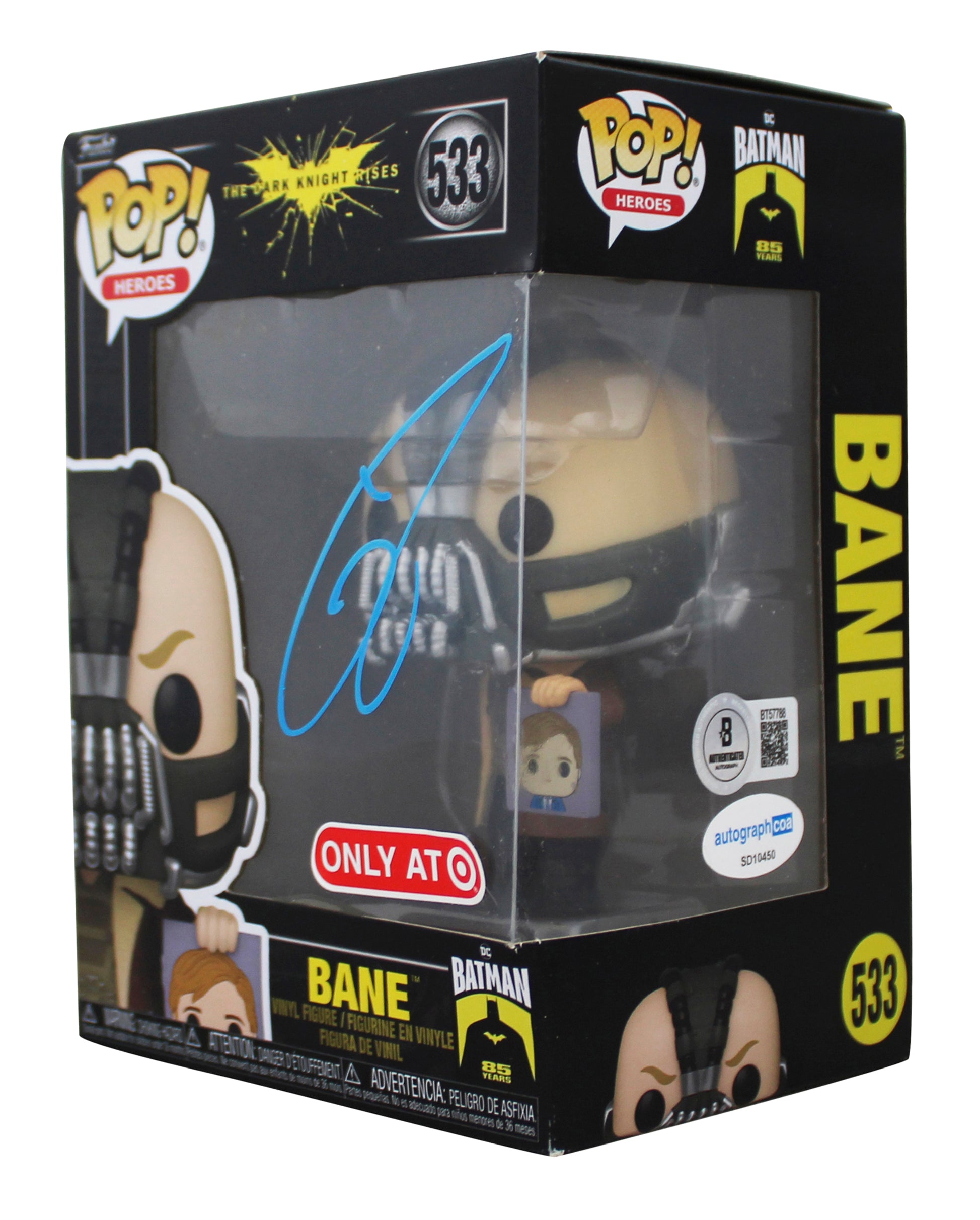 Tom Hardy Batman The Dark Knight Rises Signed #533 Funko Pop Figure BAS #BT57788