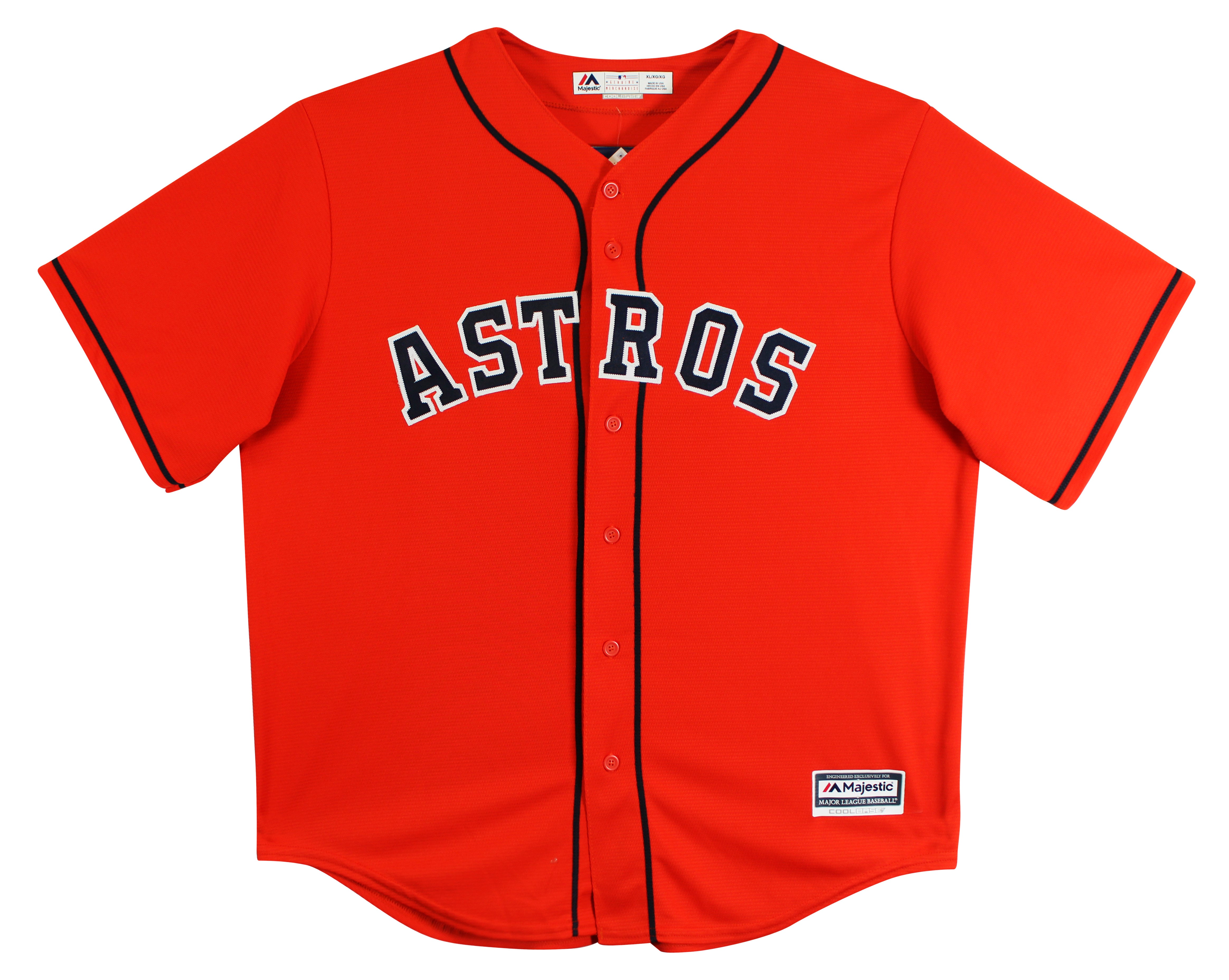 Astros George Springer Signed Orange Majestic Cool Base Jersey JSA #WPP009554