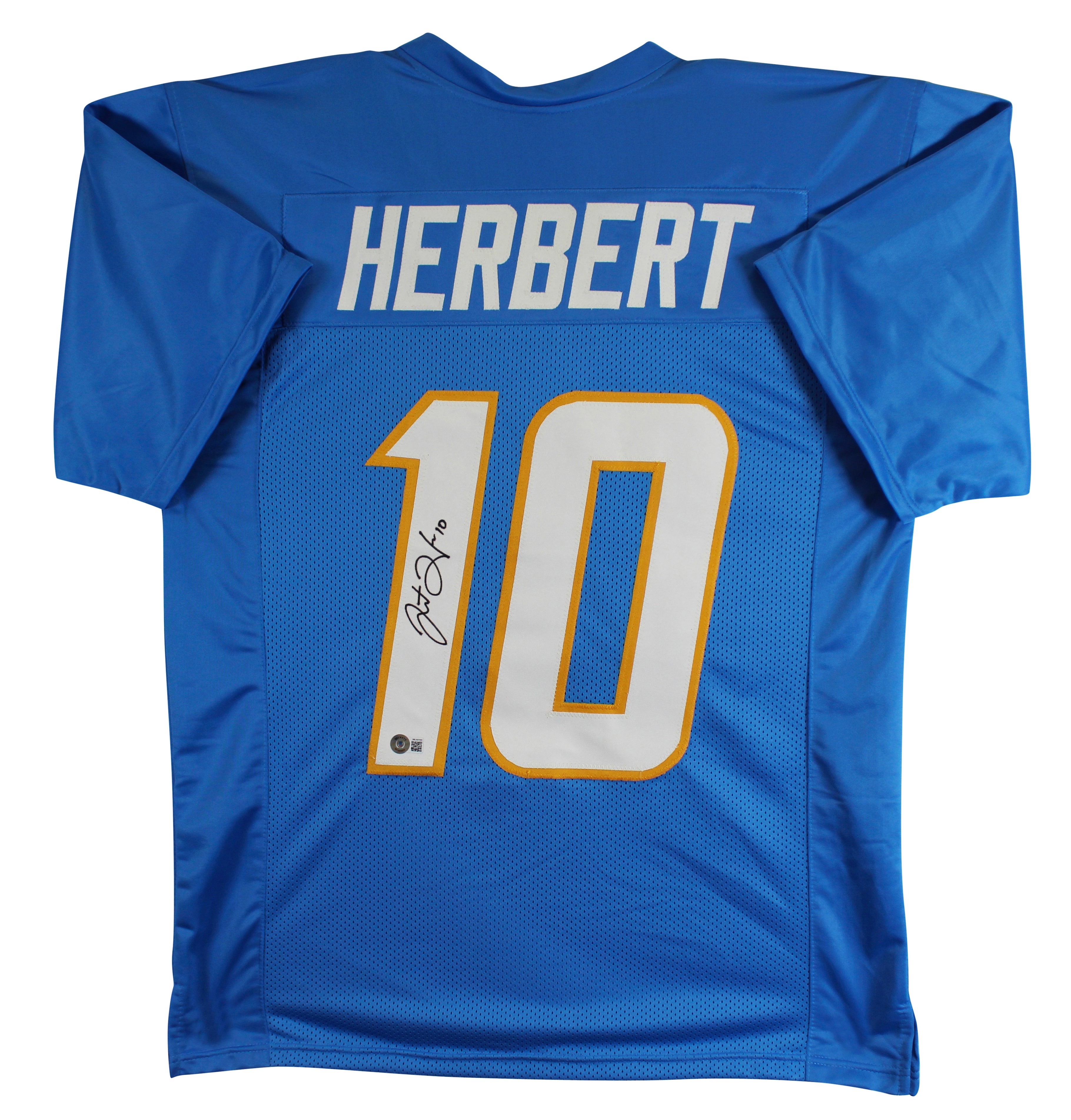 Justin Herbert Authentic Signed Powder Blue Pro Style Jersey BAS Wit #WL44100
