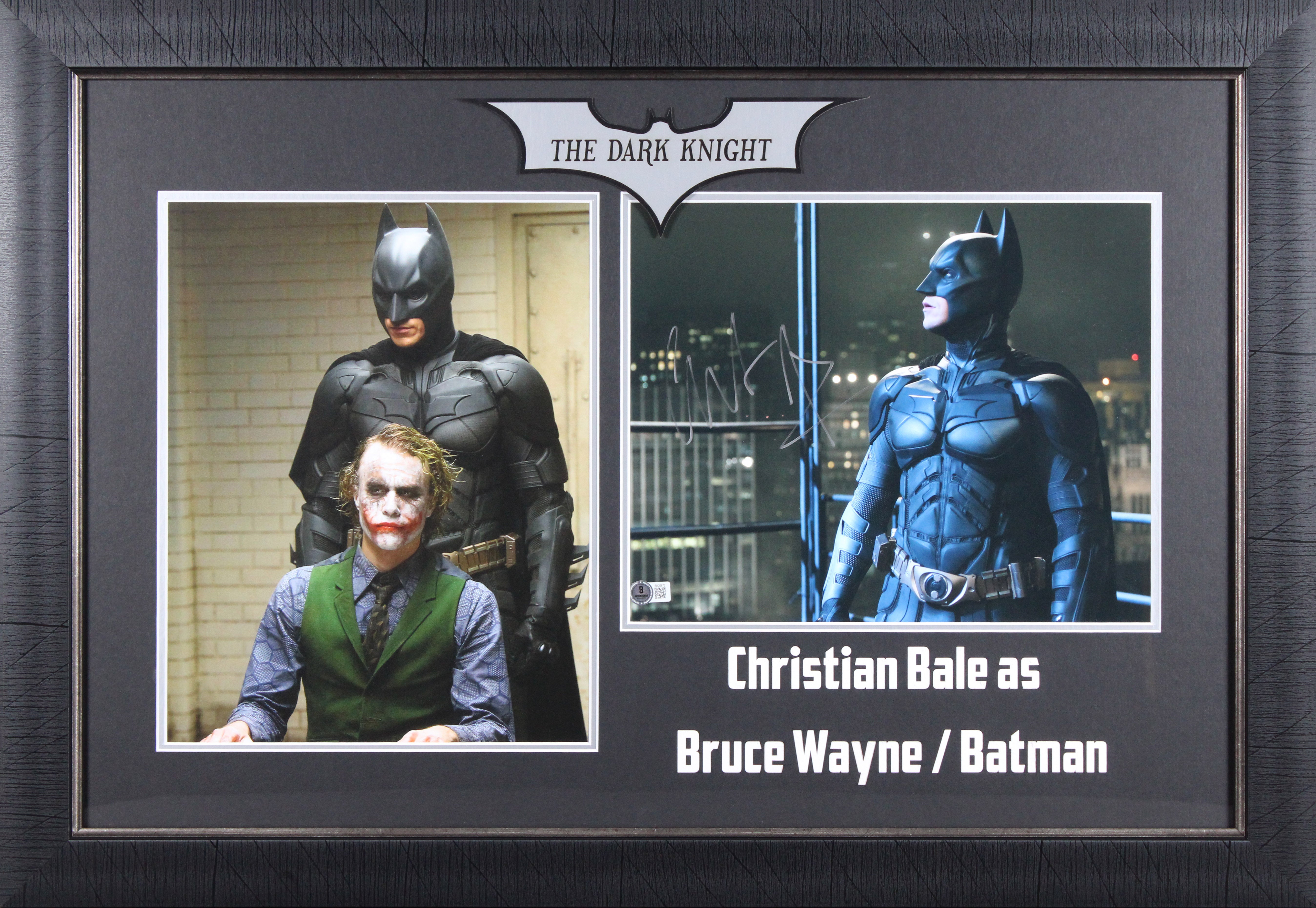 Christian Bale Batman The Dark Knight Signed 11x14 Framed Photo BAS #BN25872