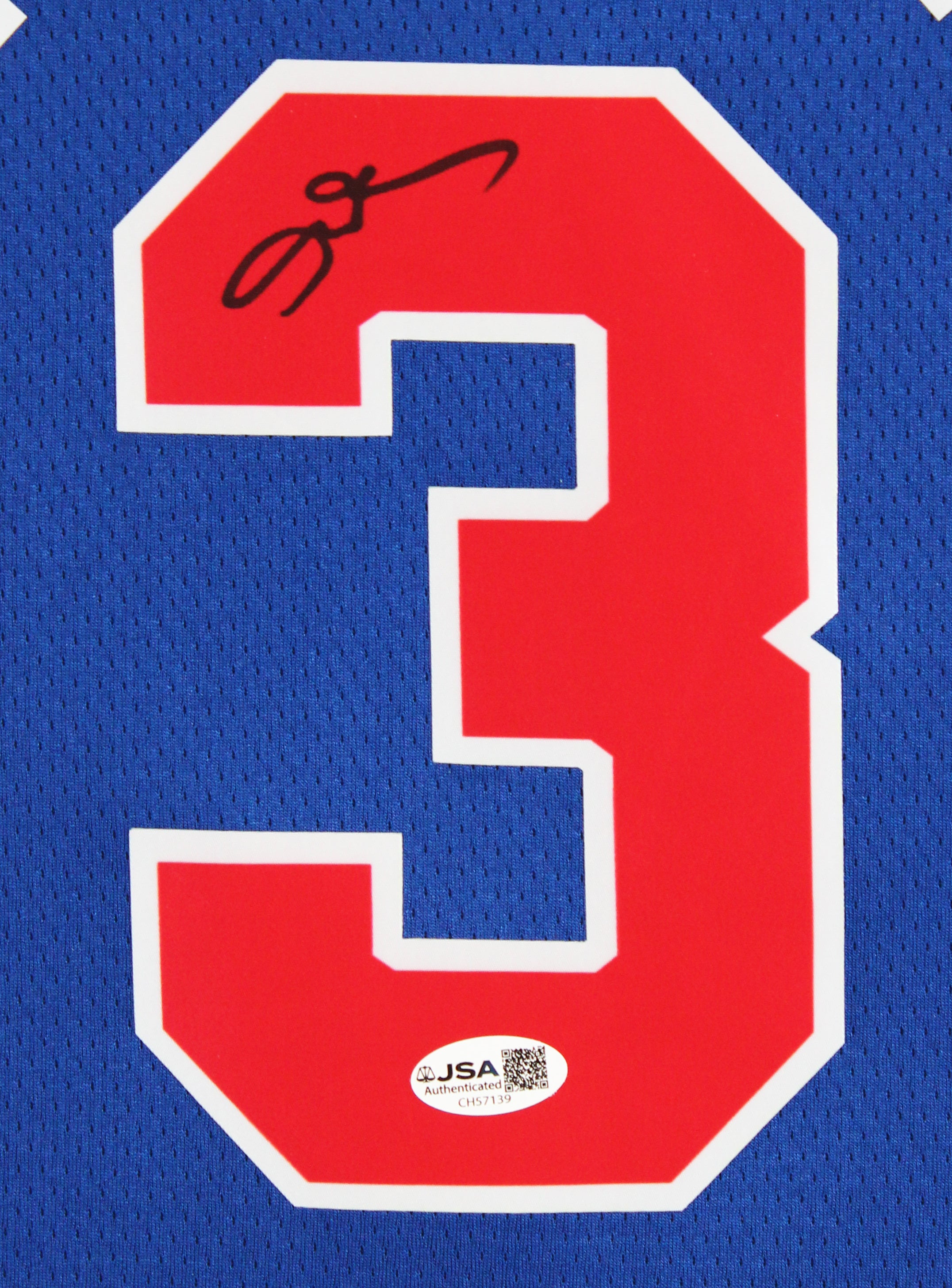 76ers Allen Iverson Signed Blue Nike Jordan Swingman Jersey JSA #CH57139