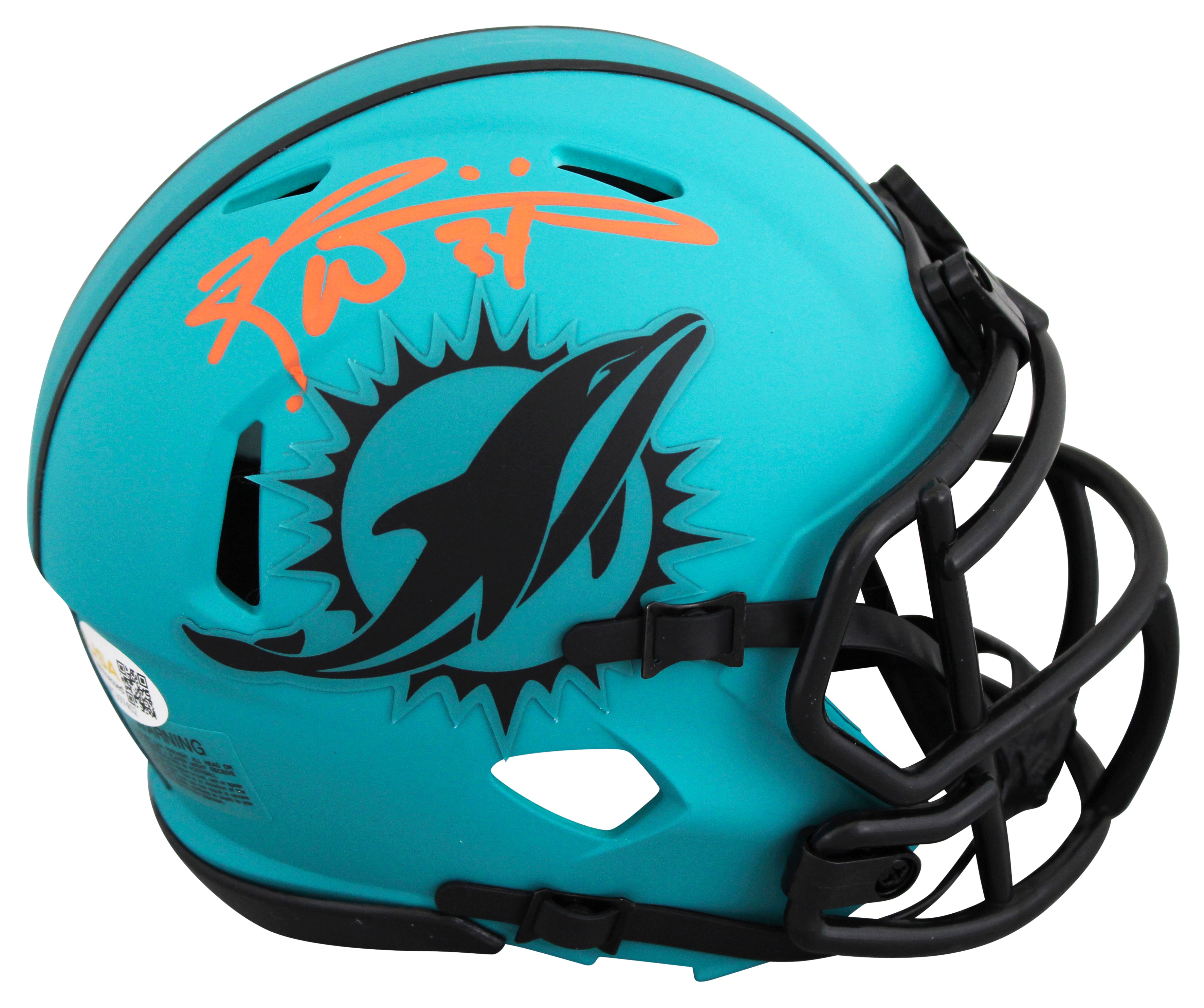 Dolphins Ricky Williams Signed Rave Speed Mini Helmet W/ Case JSA Witness