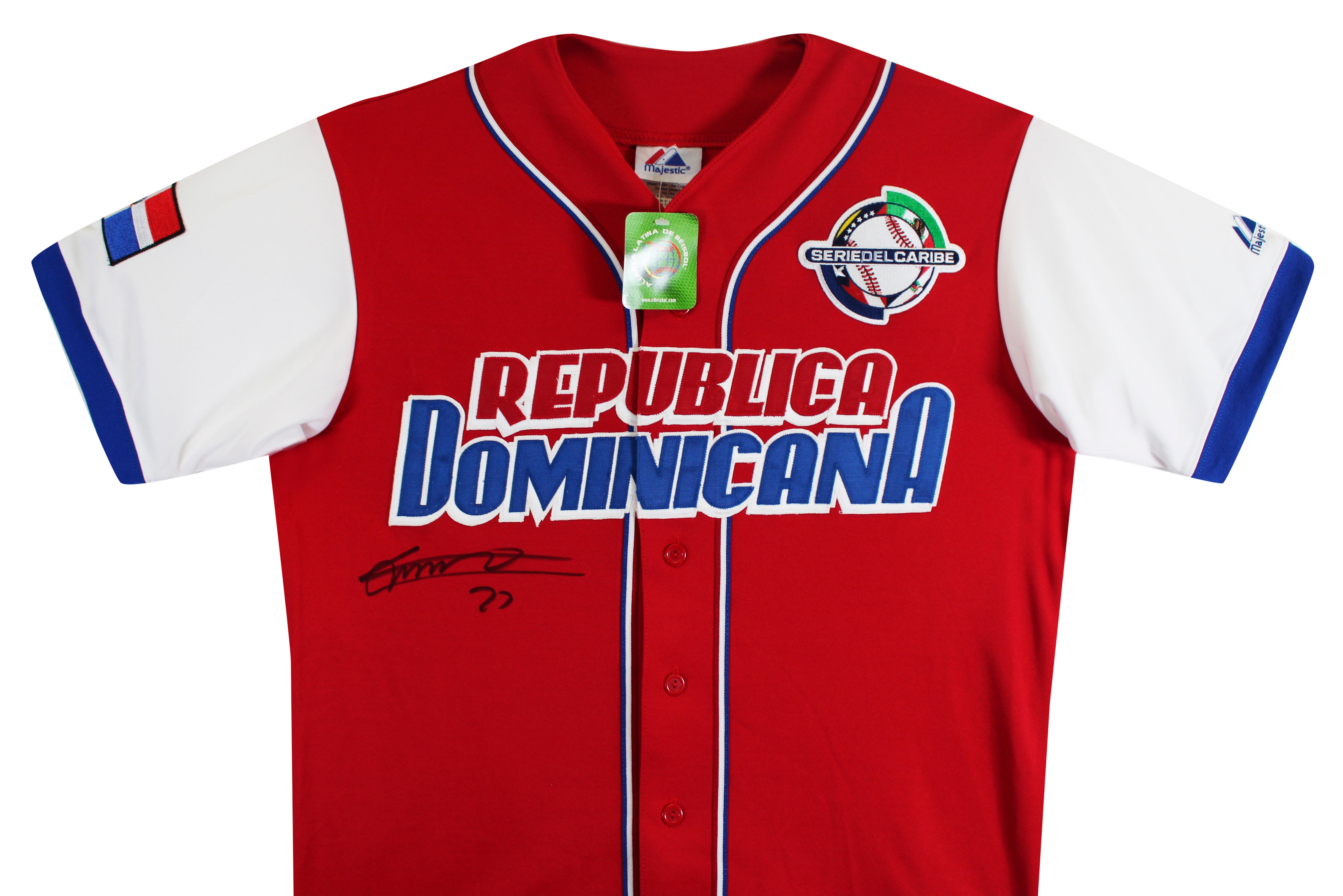 Dominican Republic Vladimir Guerrero Jr. Signed Red Majestic All Star Jersey JSA