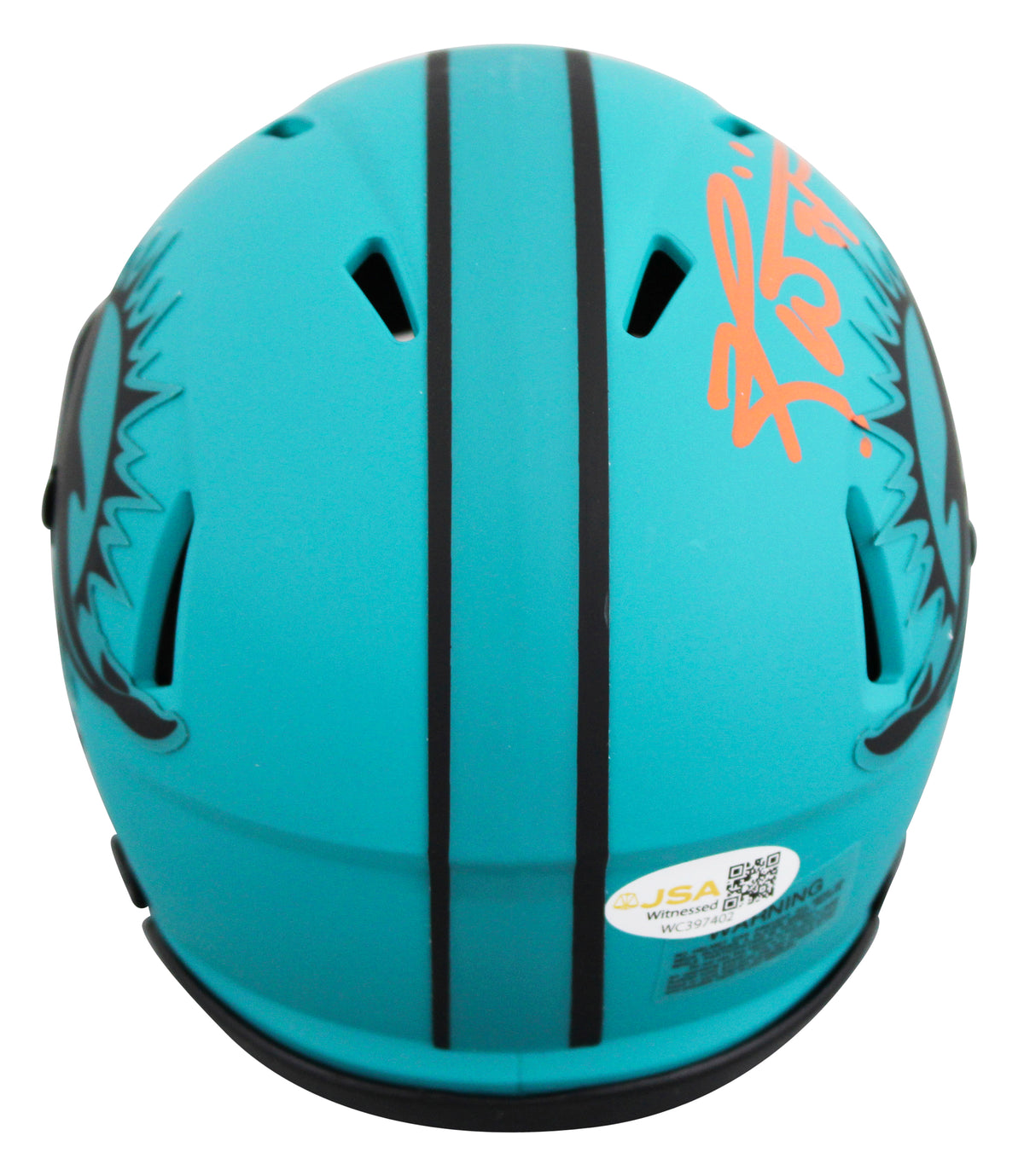 Dolphins Ricky Williams Signed Rave Speed Mini Helmet W/ Case JSA Witness