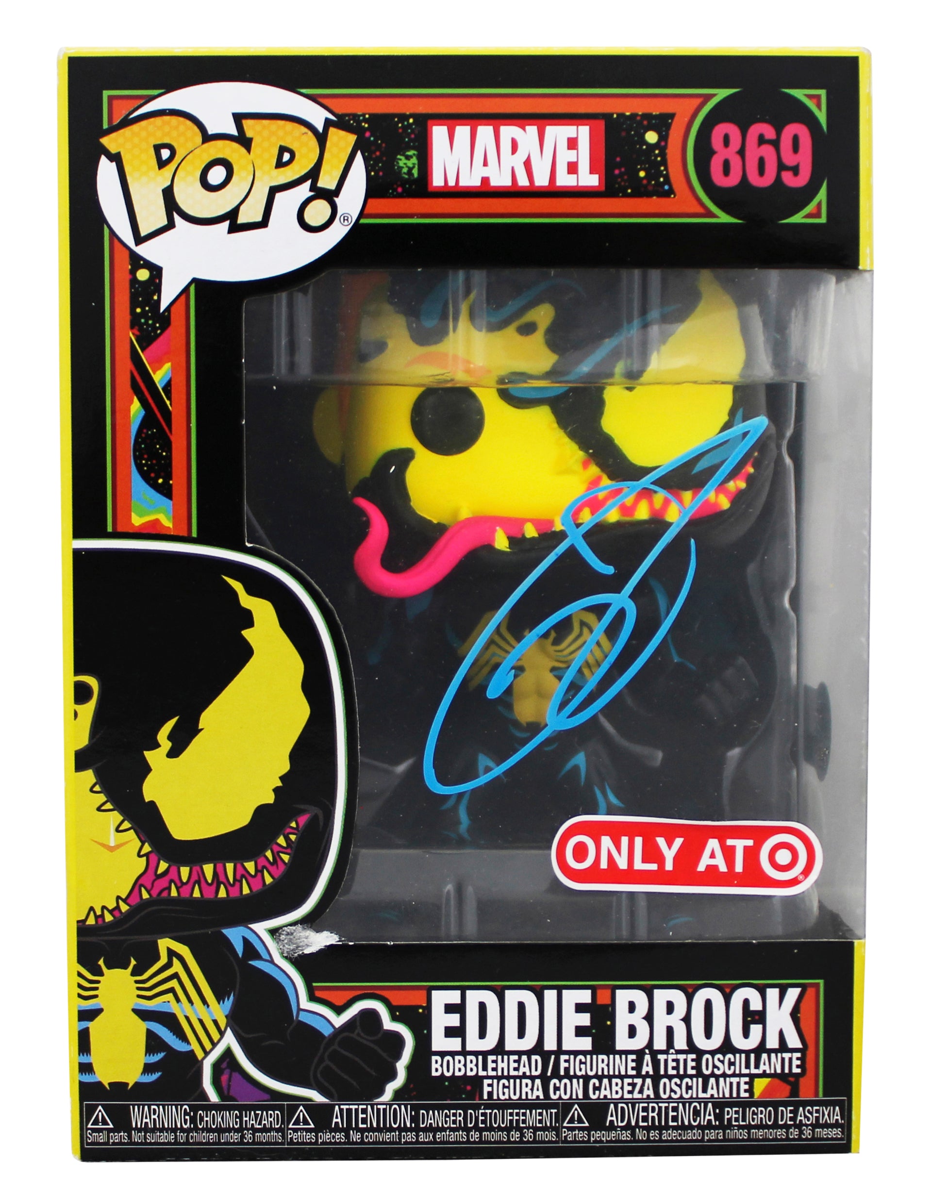 Tom Hardy Venom Signed Eddie Brock #869 Funko Pop Vinyl Figure BAS #BT57787