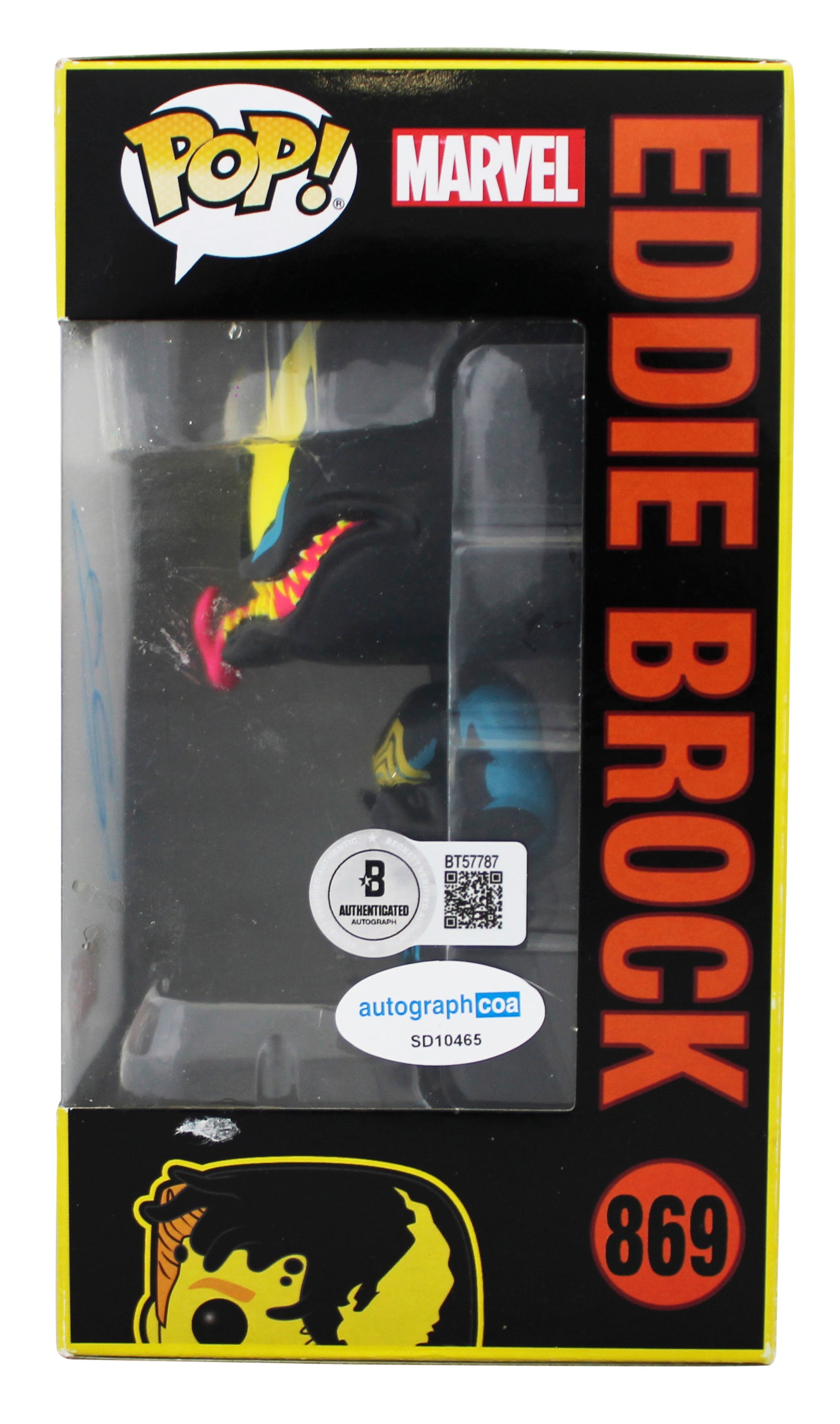 Tom Hardy Venom Signed Eddie Brock #869 Funko Pop Vinyl Figure BAS #BT57787