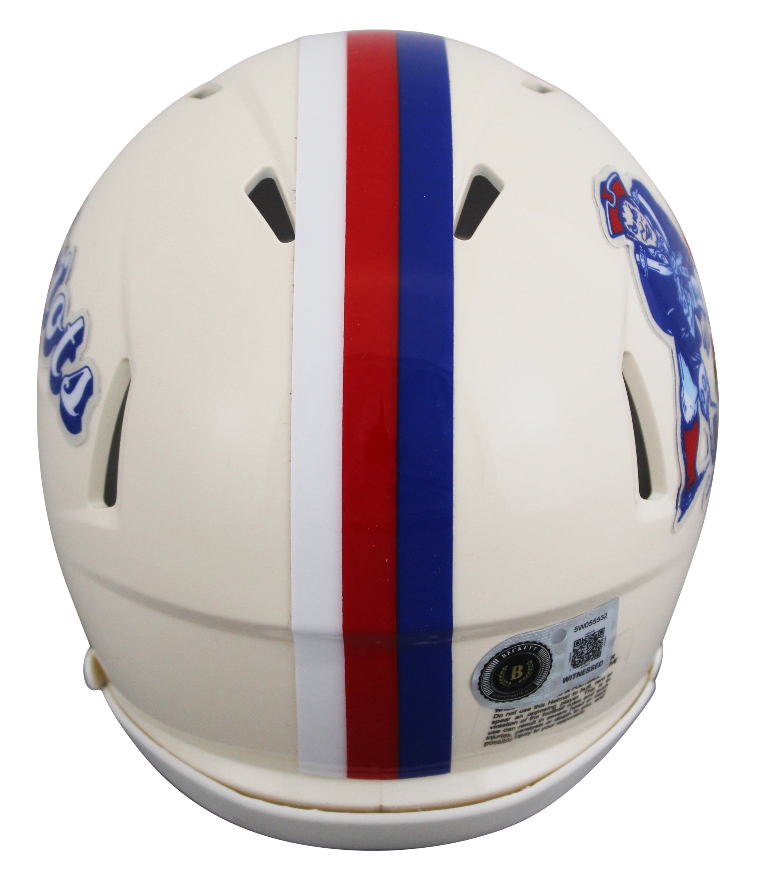 Patriots A.J. Brown Authentic Signed Retro Speed Mini Helmet BAS Witnessed