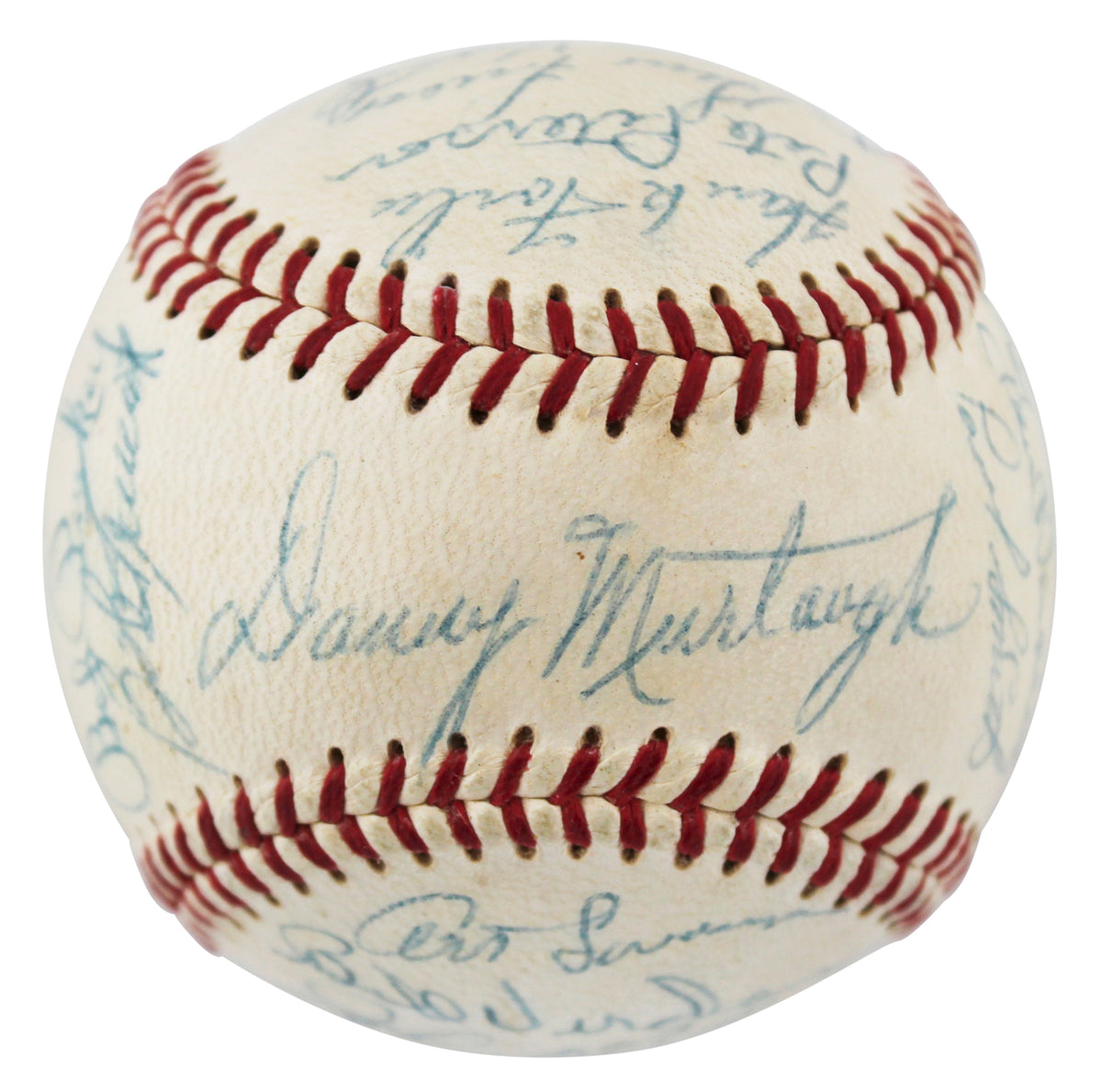 1957 Pirates (27) Clemente, Daniels, Smith, Friend Signed Giles Onl Baseball BAS