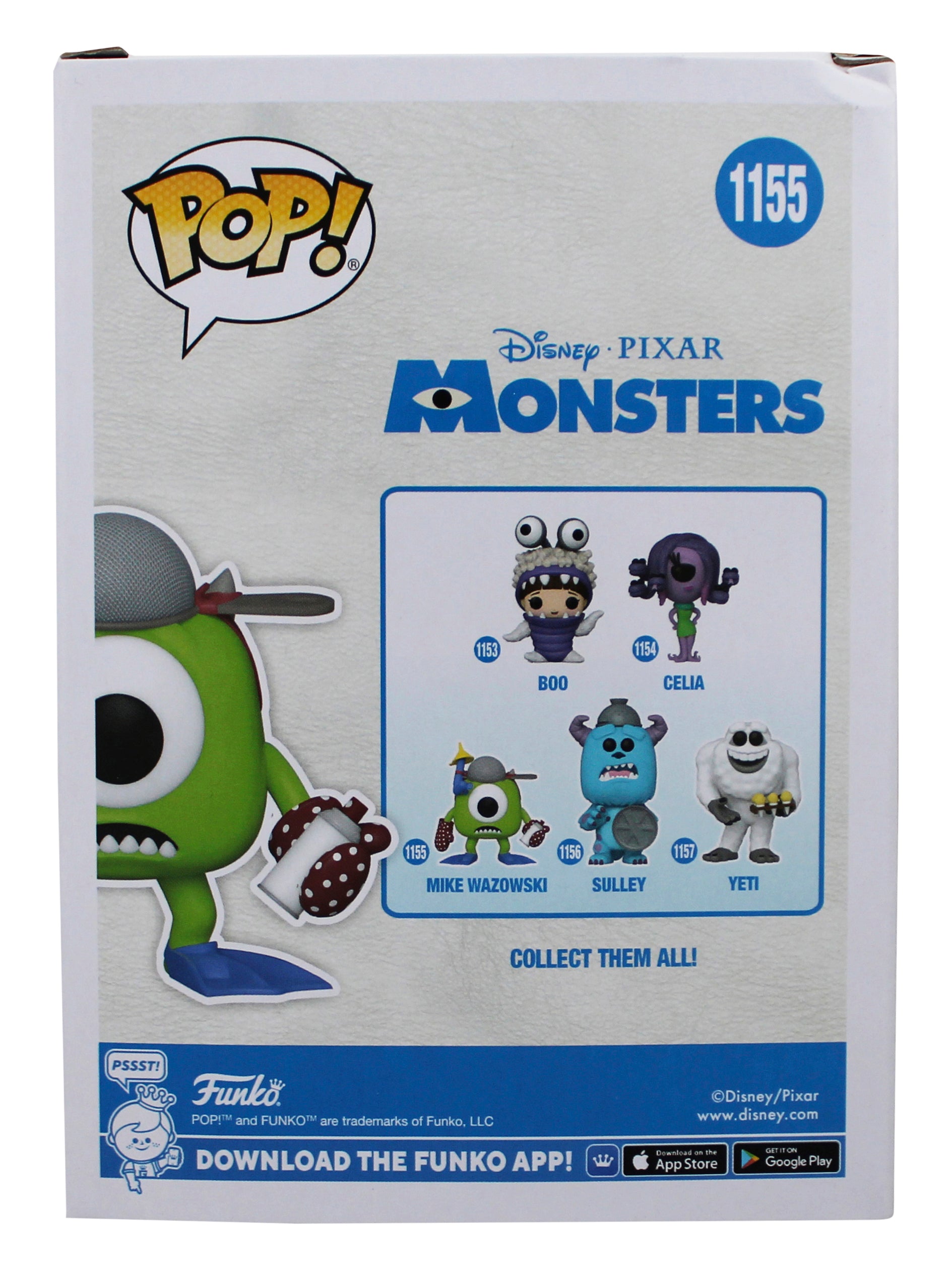 Peter Docter Monsters Signed Mike Wazowski #1155 Funko Pop Figure BAS #BT57771