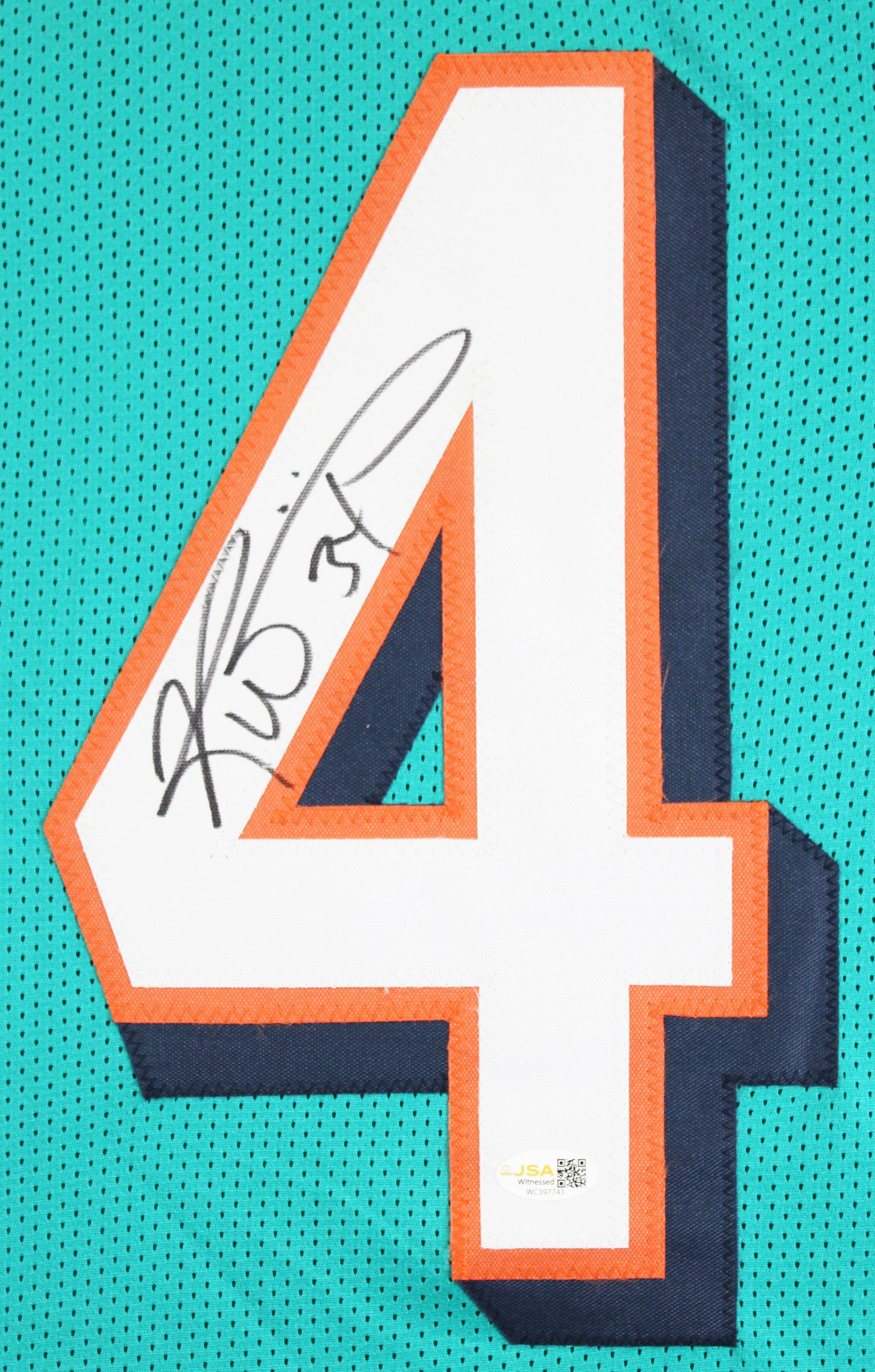 Ricky Williams Authentic Signed Teal Pro Style Jersey Autographed JSA Witness