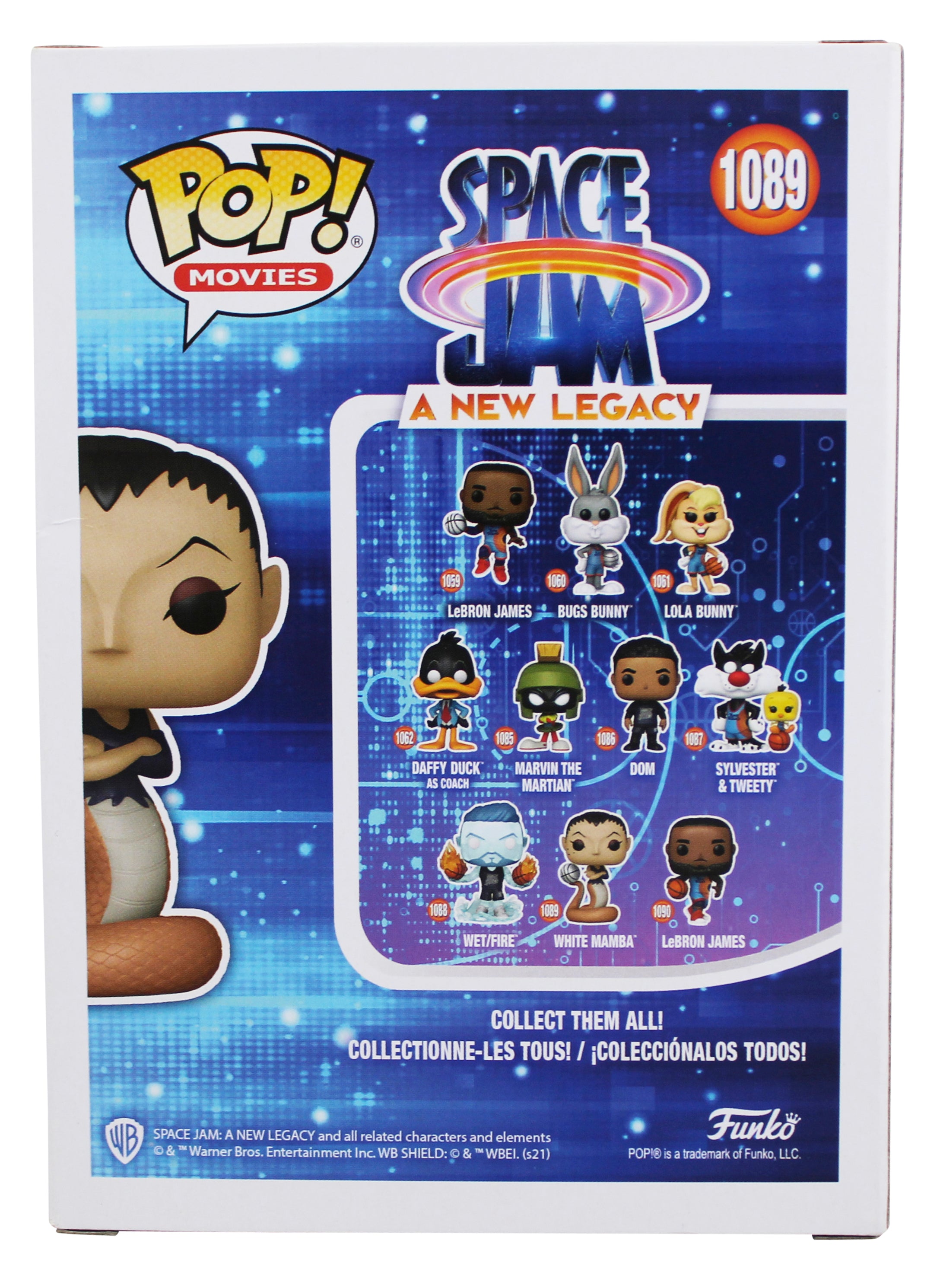 Diana Taurasi Space Jam Signed White Mamba #1089 Funko Pop Figure JSA #AD35083