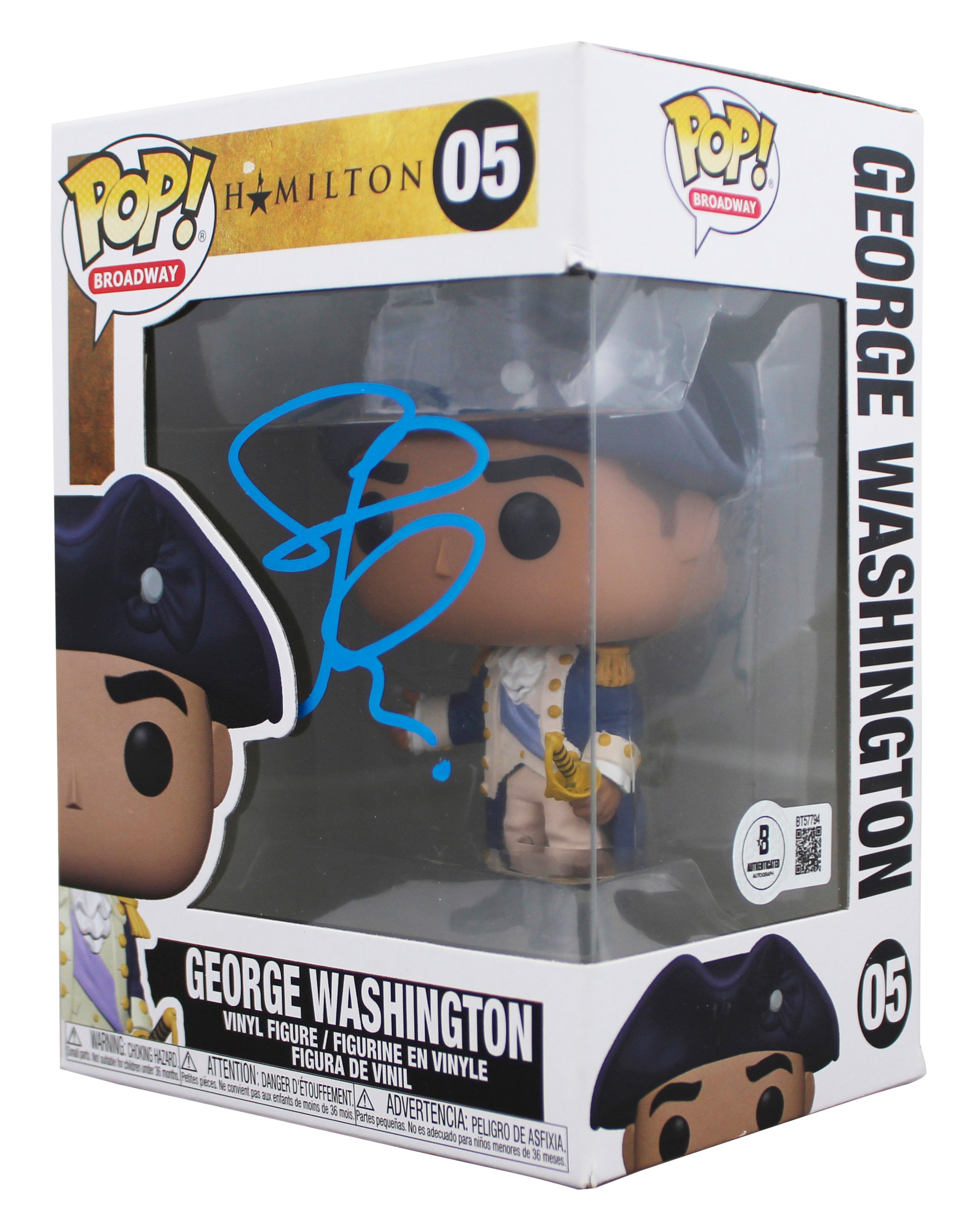 Christopher Jackson Hamilton Signed George Washington #05 Funko Pop Figure BAS