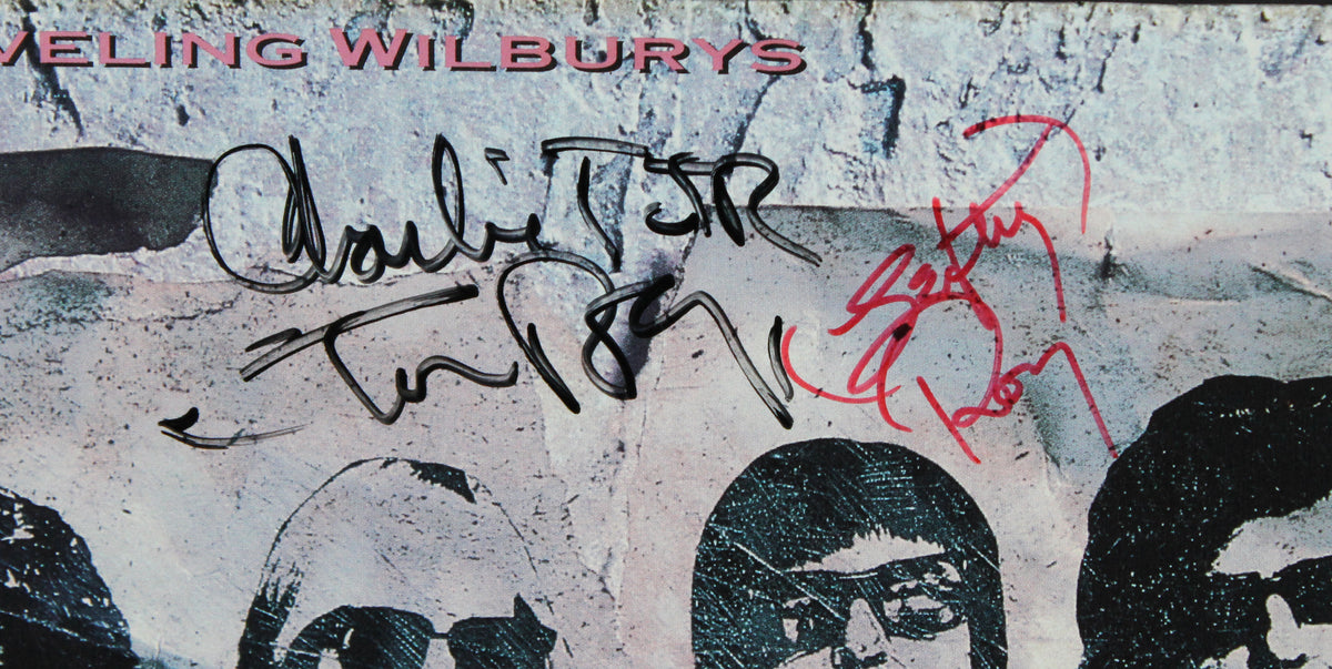 Traveling Wilburys (4) Petty, Orbison, Lynne & Harrison Signed Album Cover JSA