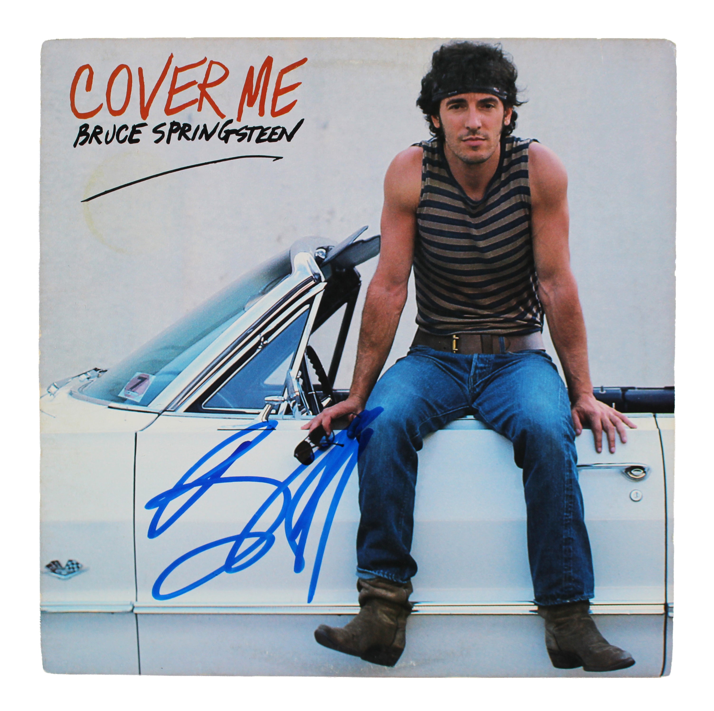 Bruce Springsteen Authentic Signed Cover Me Album Cover Autographed BAS #A39266