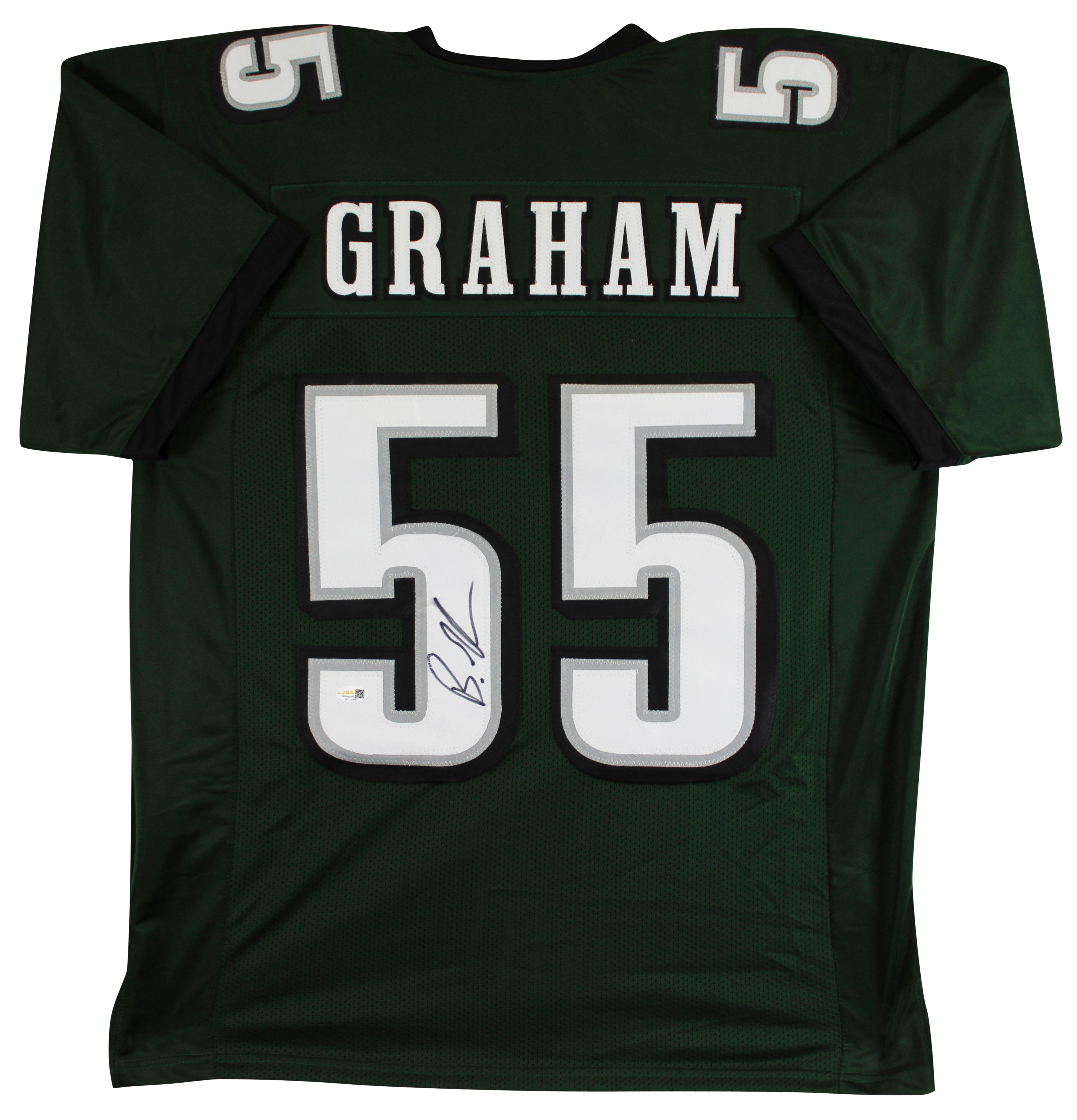 Brandon Graham Authentic Signed Green Pro Style Jersey JSA Witness #WC150643