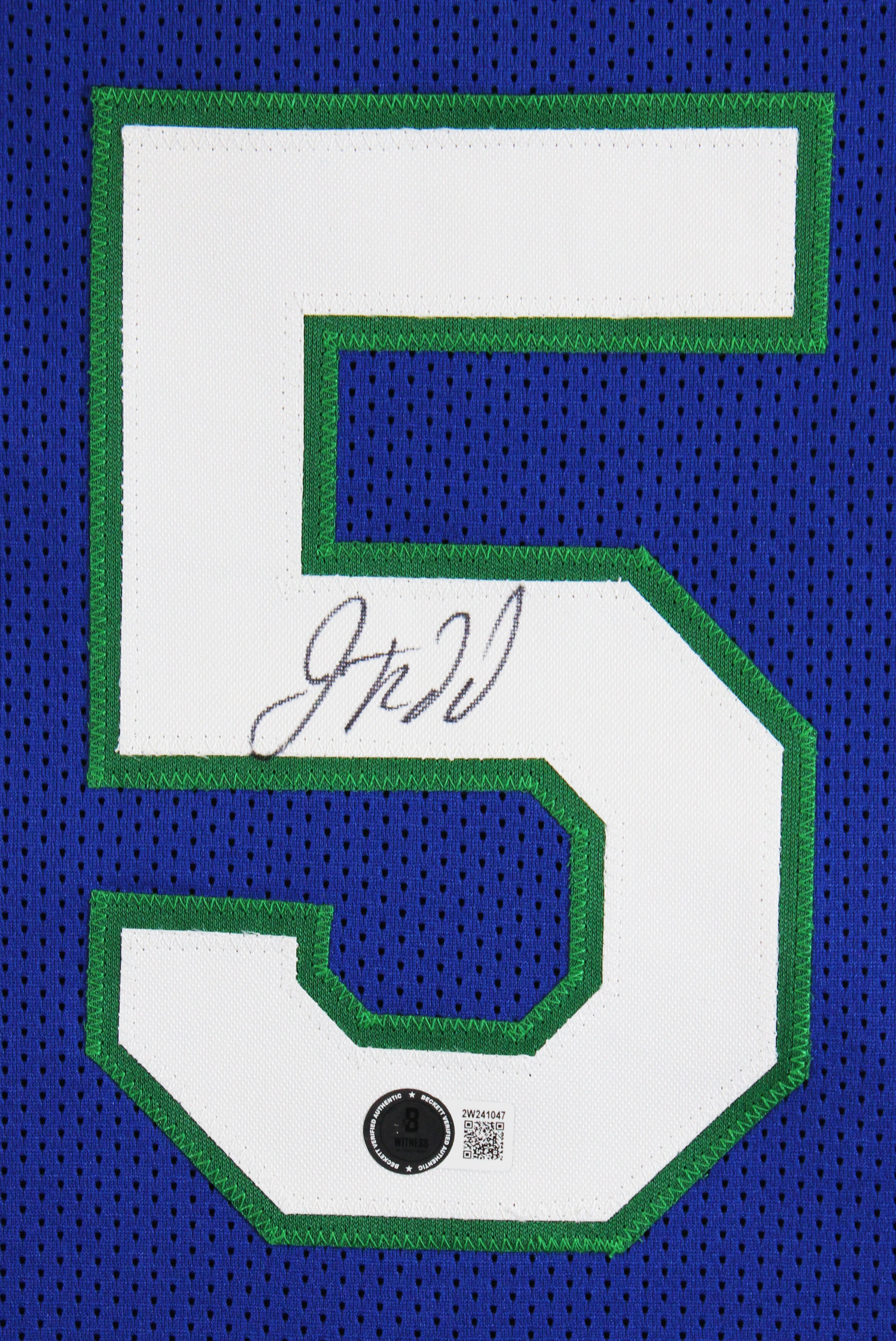 Jason Kidd Authentic Signed Blue Pro Style Jersey BAS Wit #2W241047